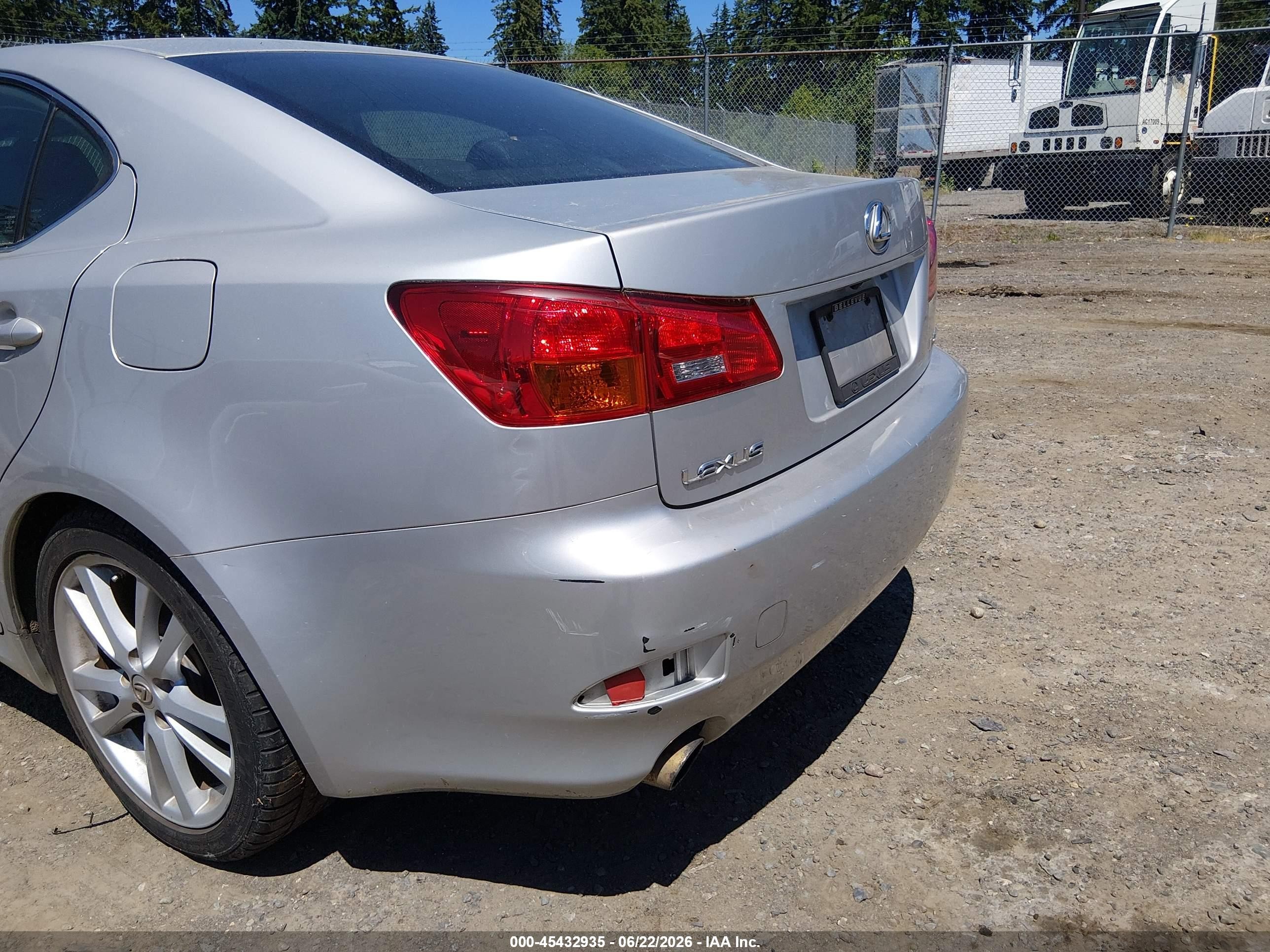 2006 Lexus Is 250 Silver vin: JTHBK262465014873