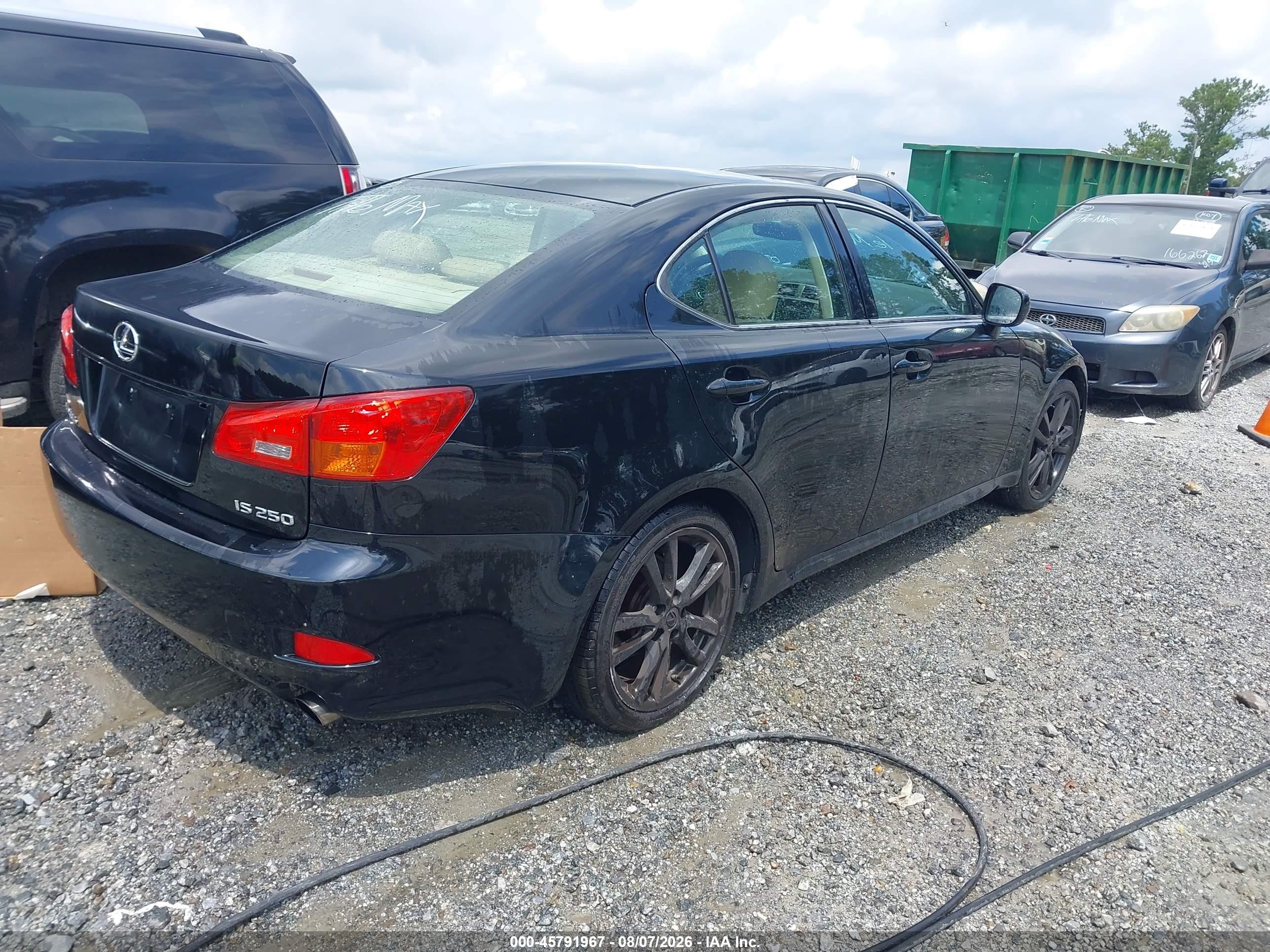 2006 Lexus Is 250   Black vin: JTHBK262465020849
