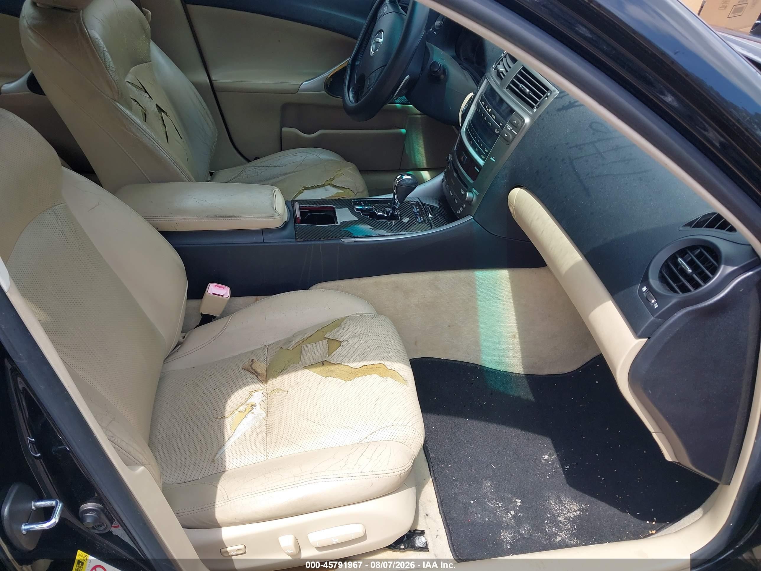2006 Lexus Is 250   Black vin: JTHBK262465020849