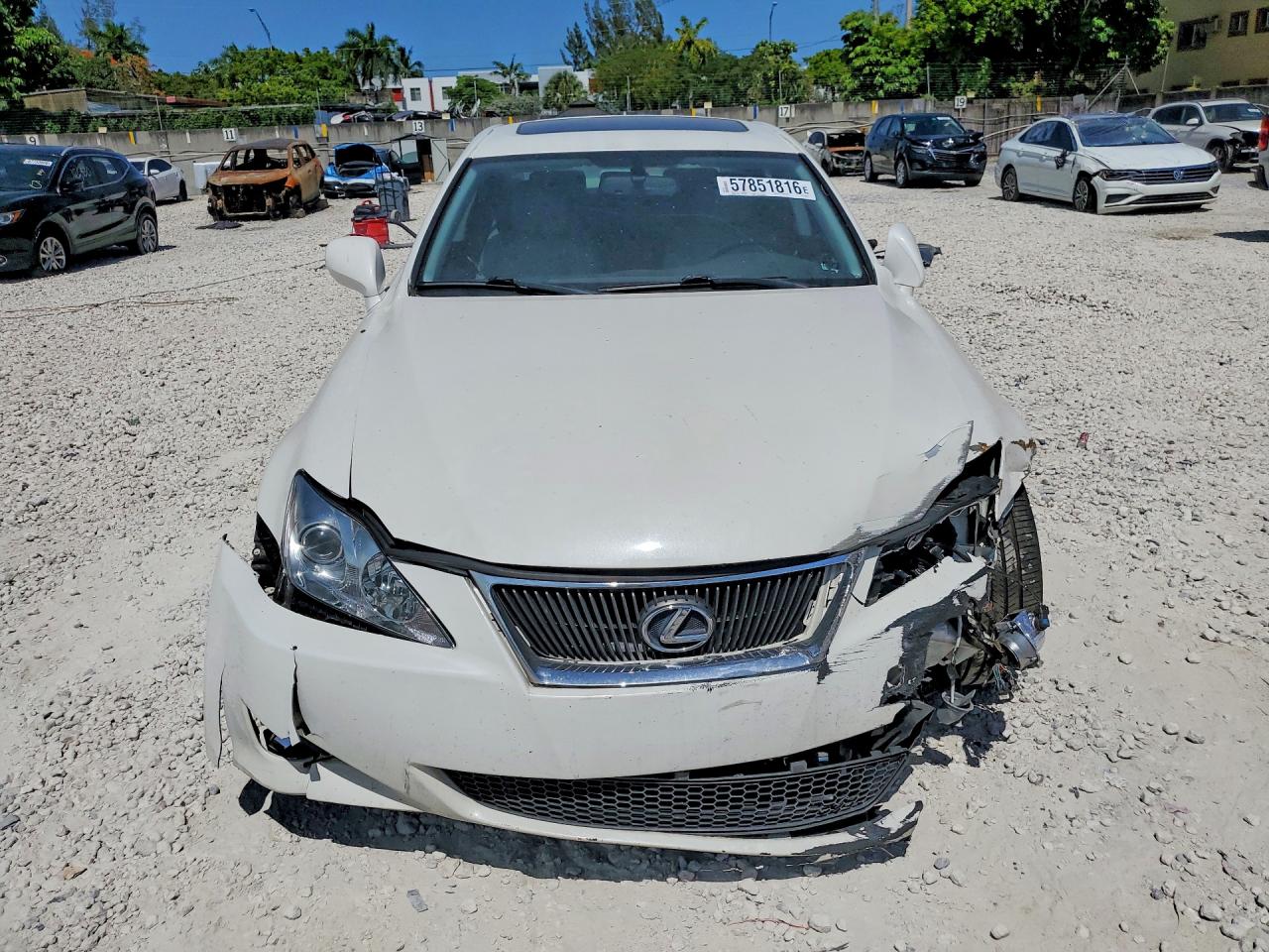 2007 Lexus Is 250 White vin: JTHBK262472038397
