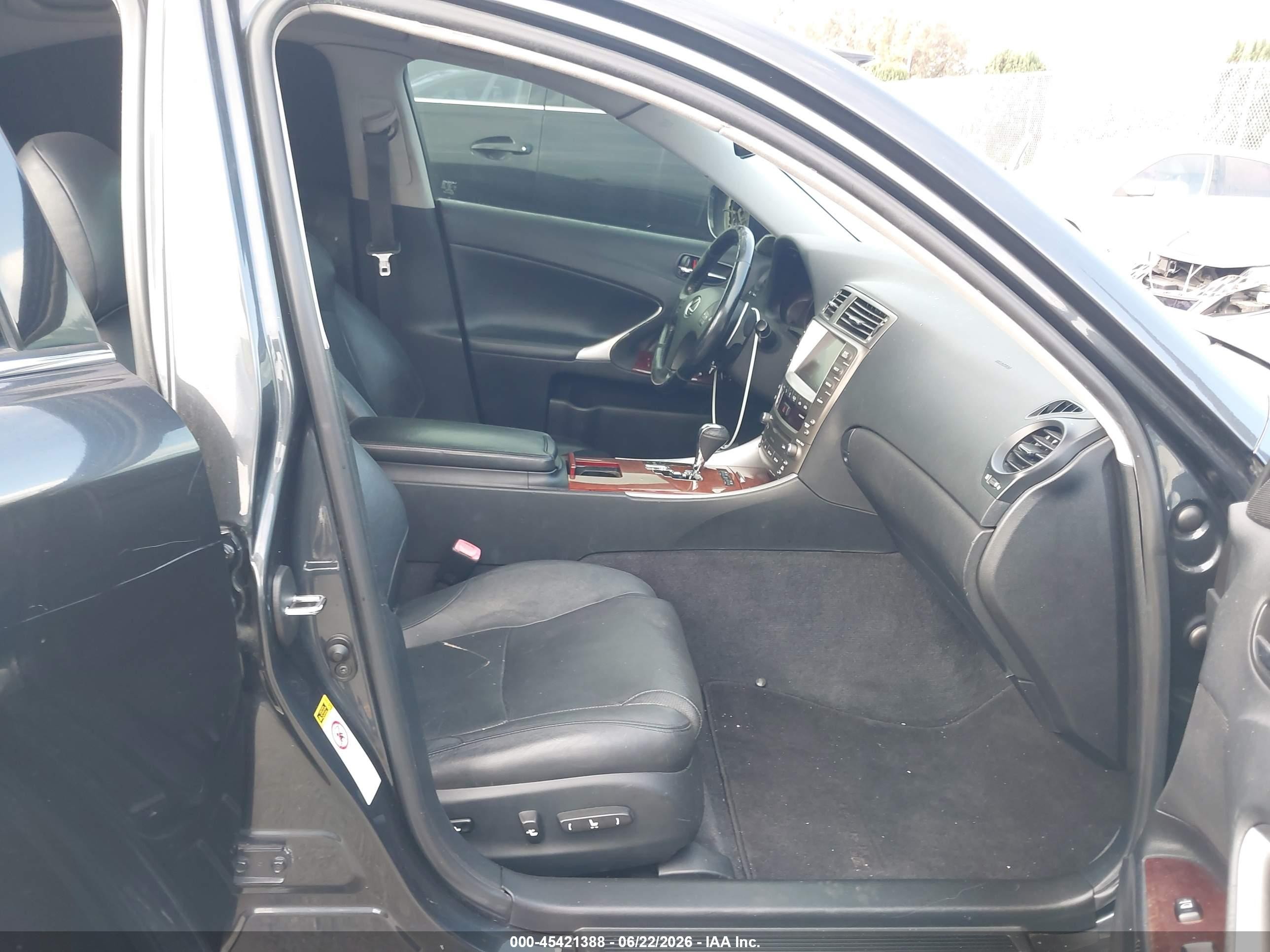 2007 Lexus Is 250   Black vin: JTHBK262475030279