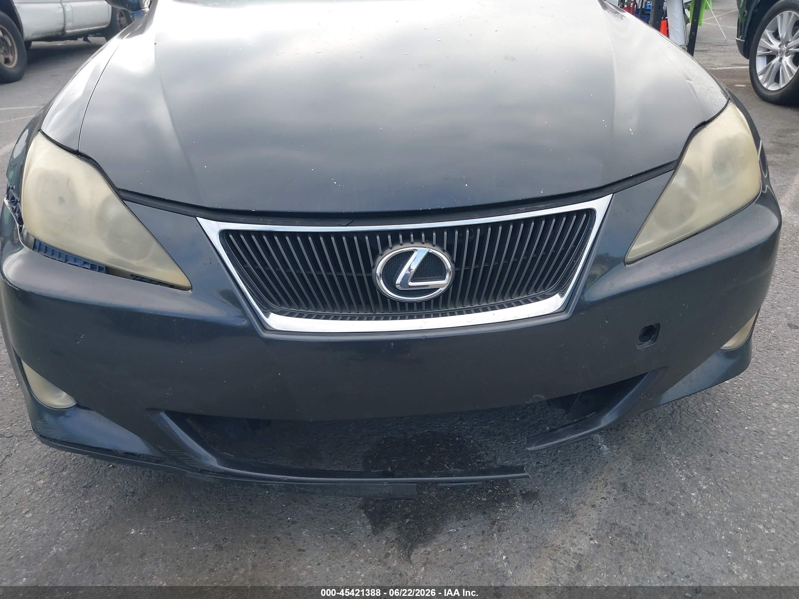 2007 Lexus Is 250   Black vin: JTHBK262475030279