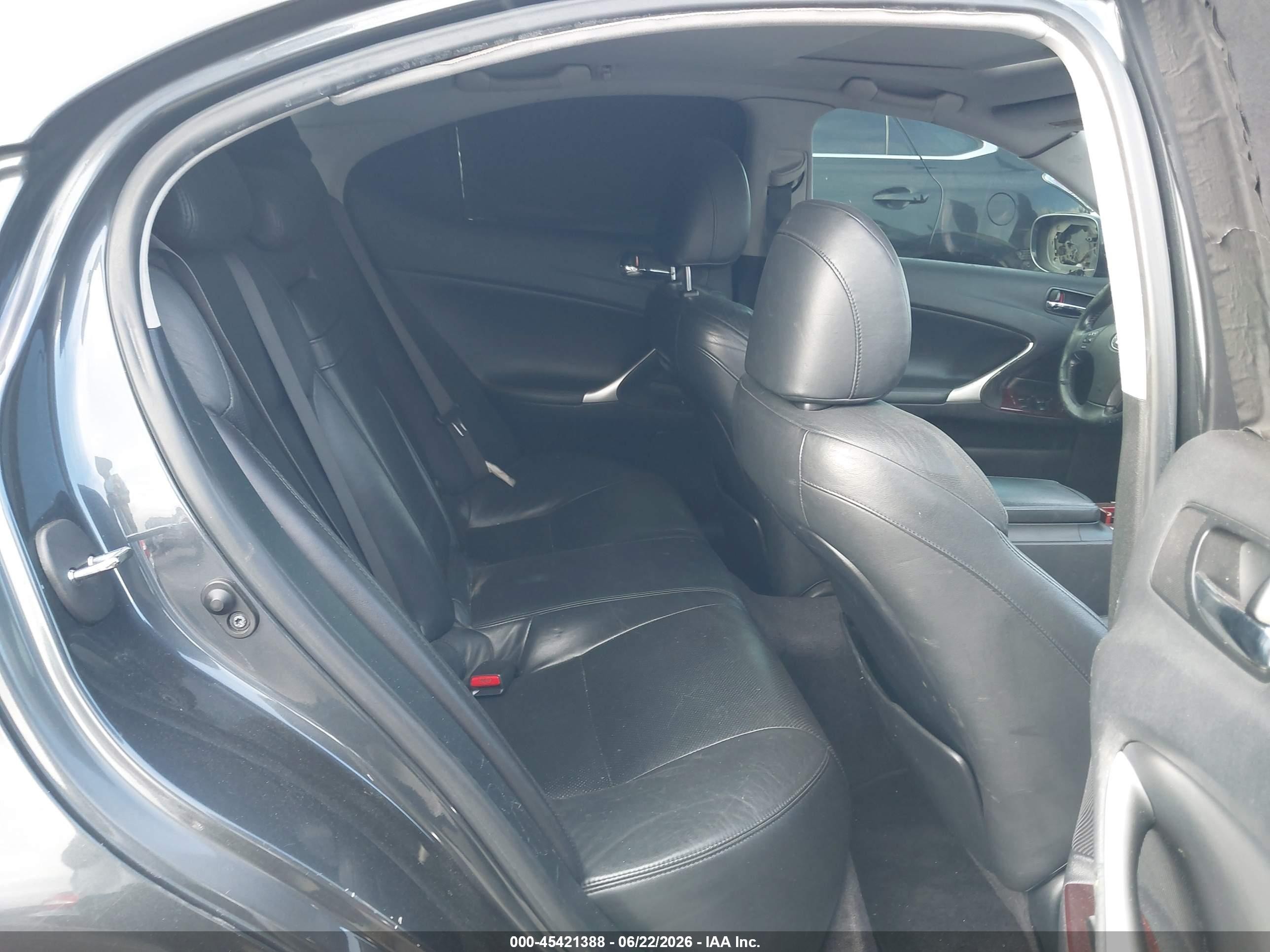 2007 Lexus Is 250   Black vin: JTHBK262475030279
