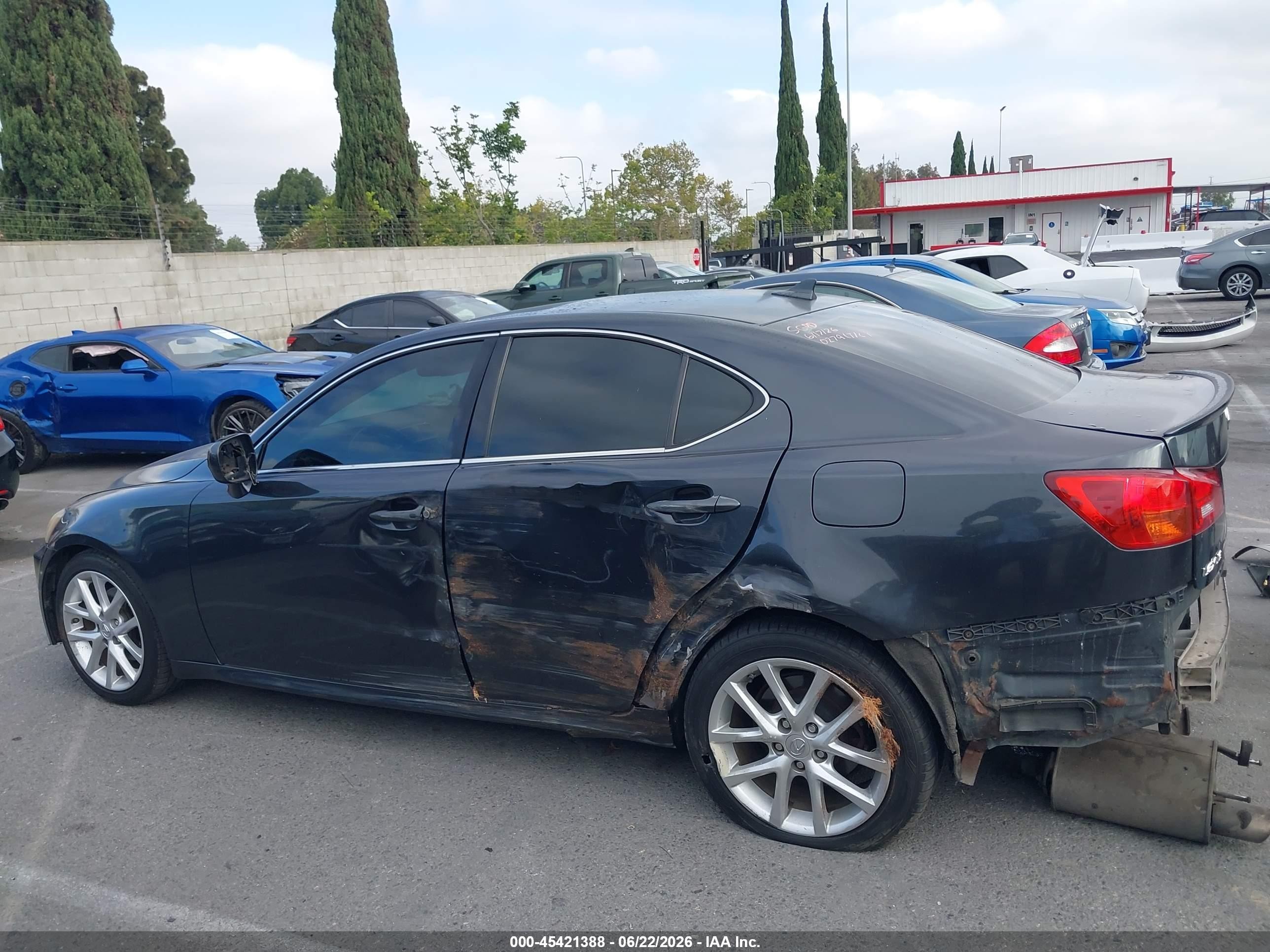 2007 Lexus Is 250   Black vin: JTHBK262475030279