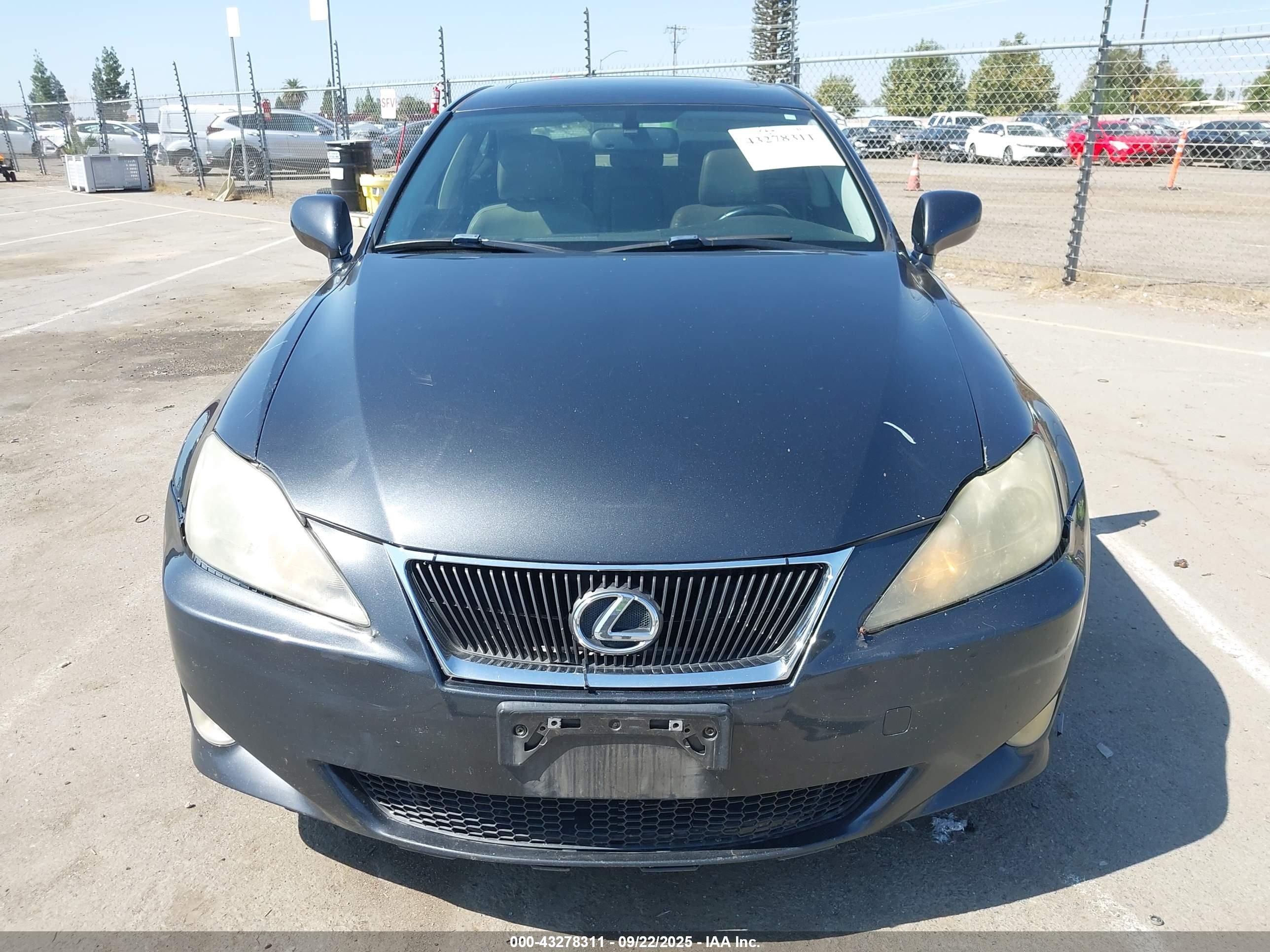 2007 Lexus Is 250   Gray vin: JTHBK262475030802