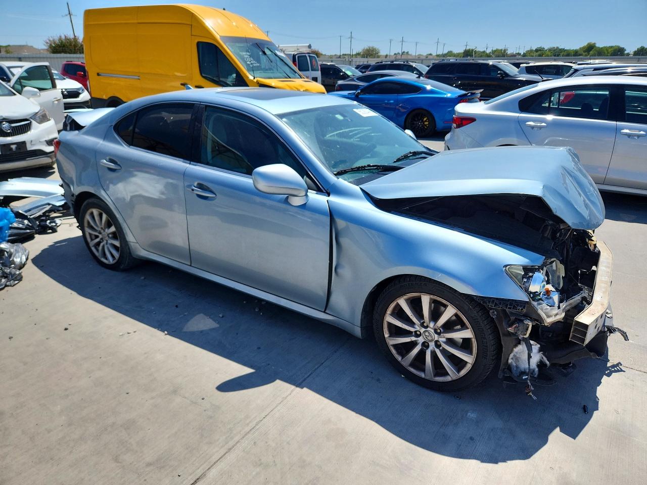 2007 Lexus Is 250 Base Blue vin: JTHBK262475034669