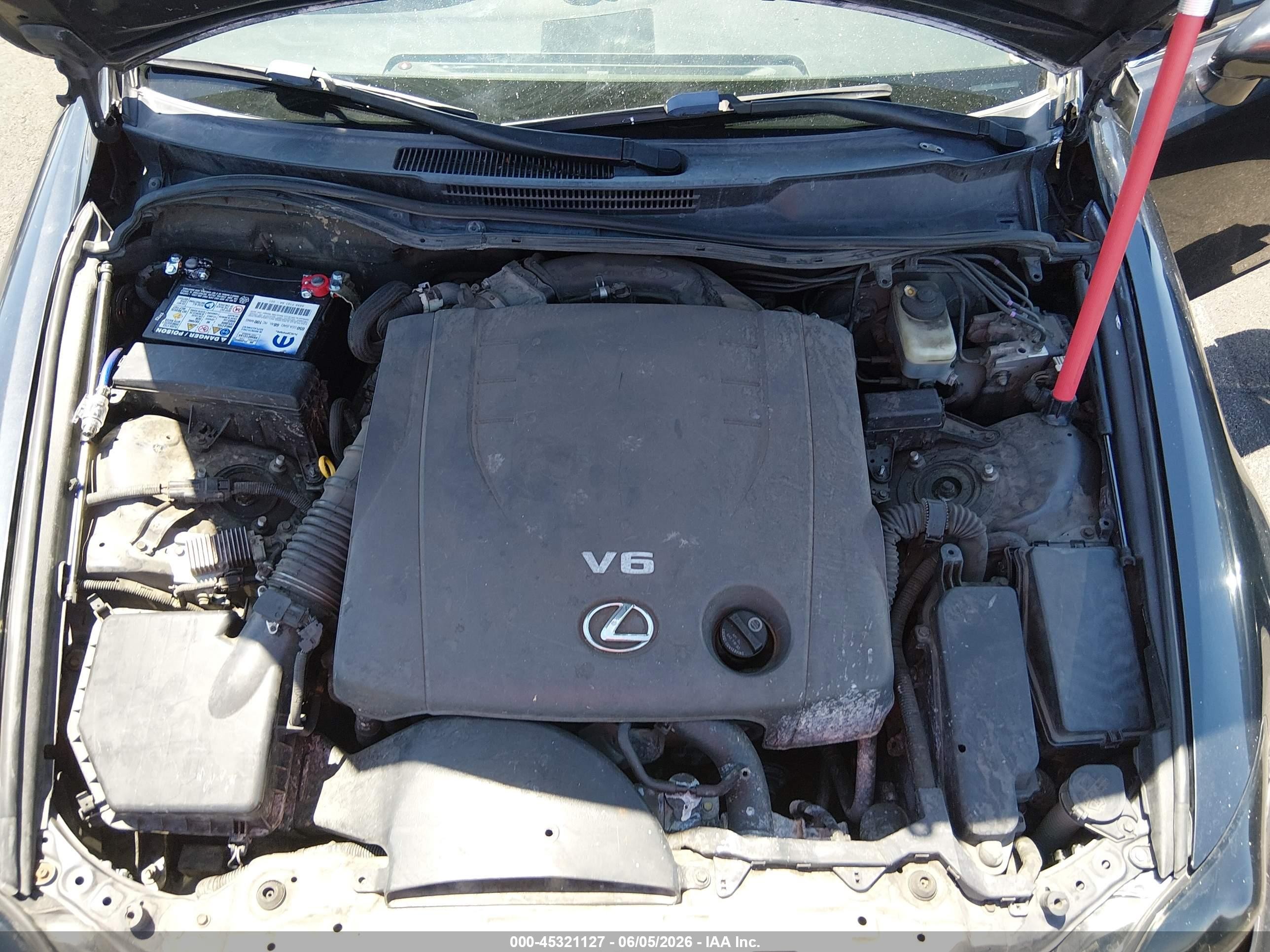 2007 Lexus Is 250   Black vin: JTHBK262475037099