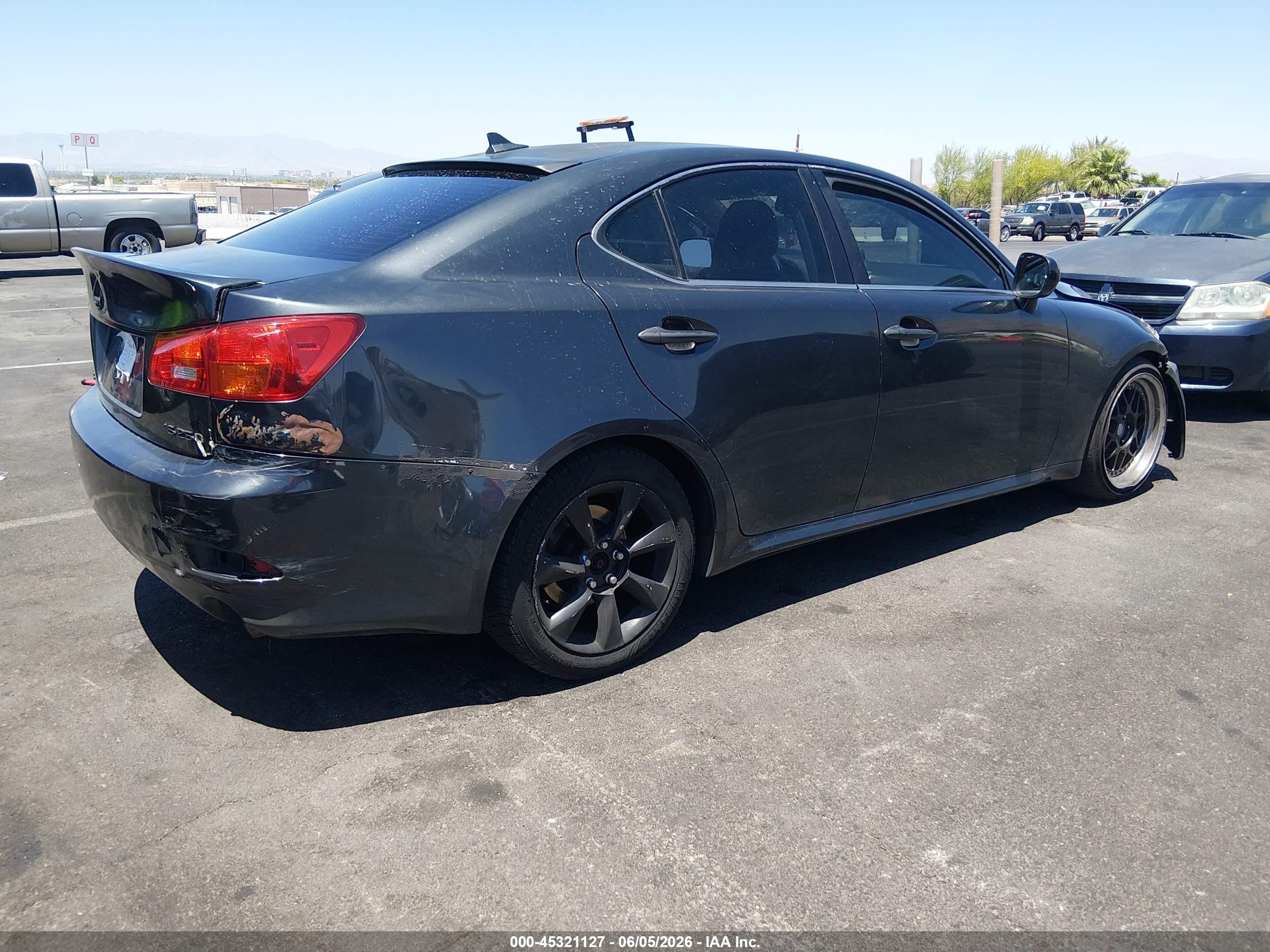 2007 Lexus Is 250   Black vin: JTHBK262475037099
