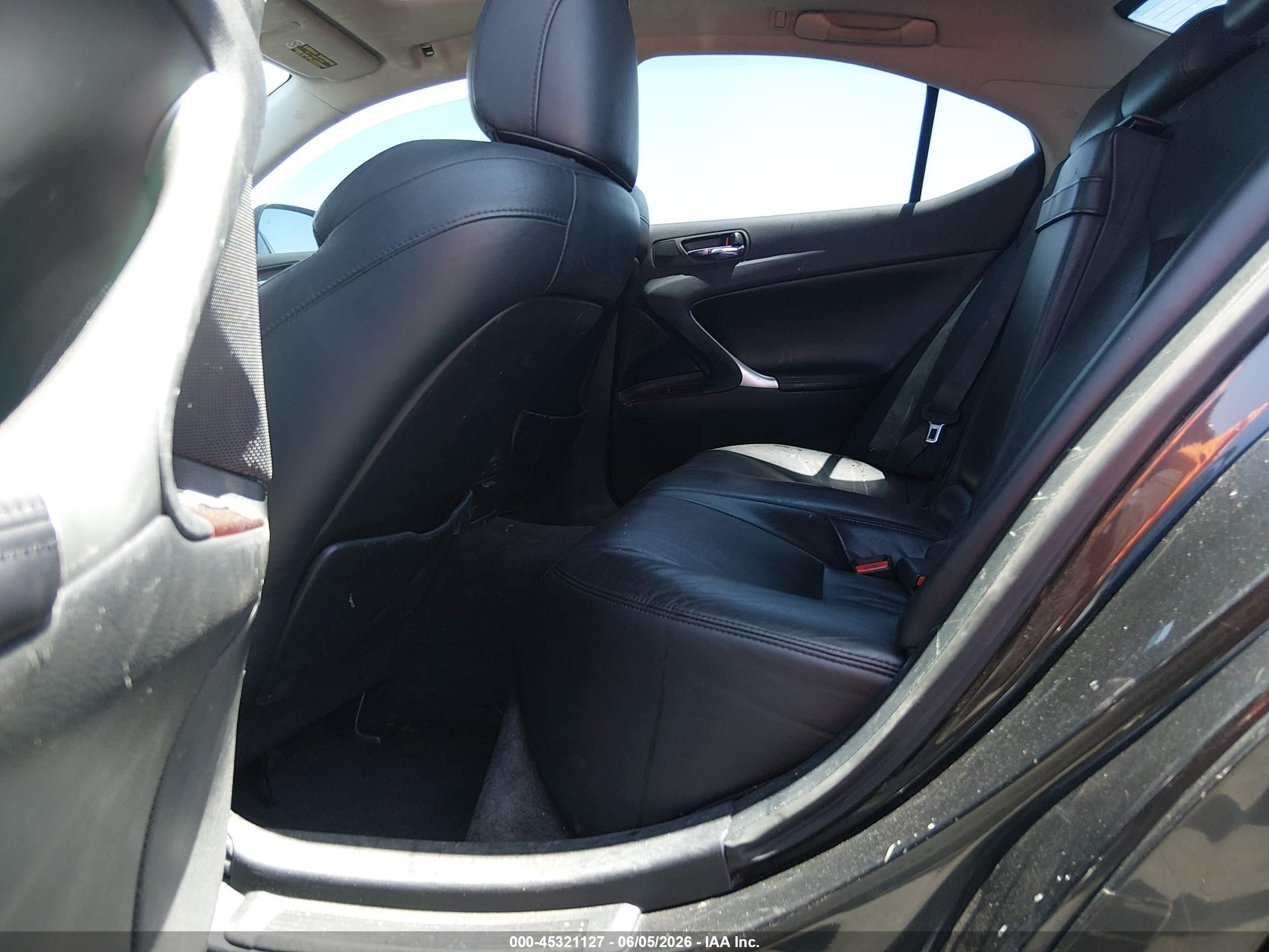 2007 Lexus Is 250   Black vin: JTHBK262475037099