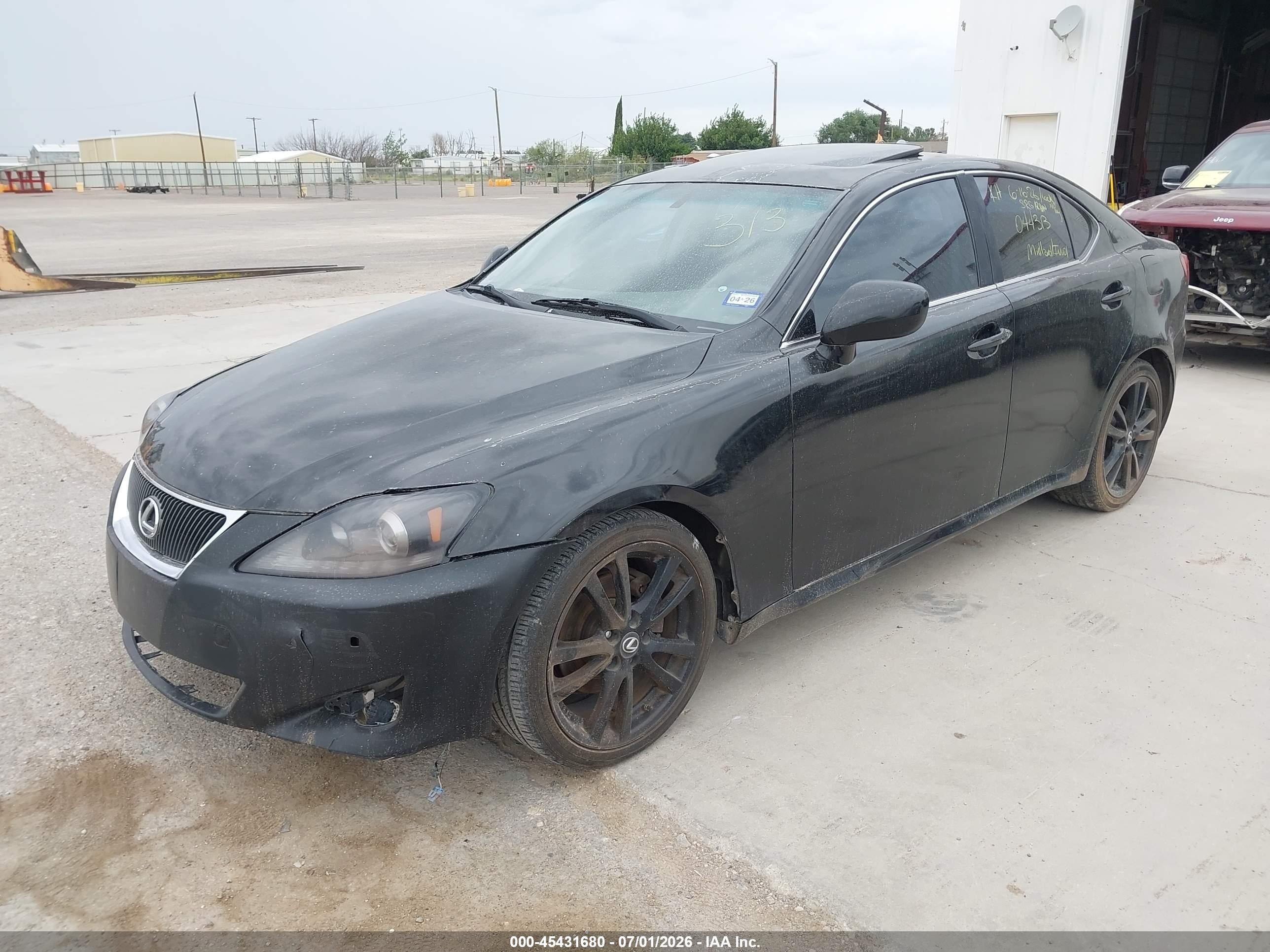 2007 Lexus Is 250   Black vin: JTHBK262475044313