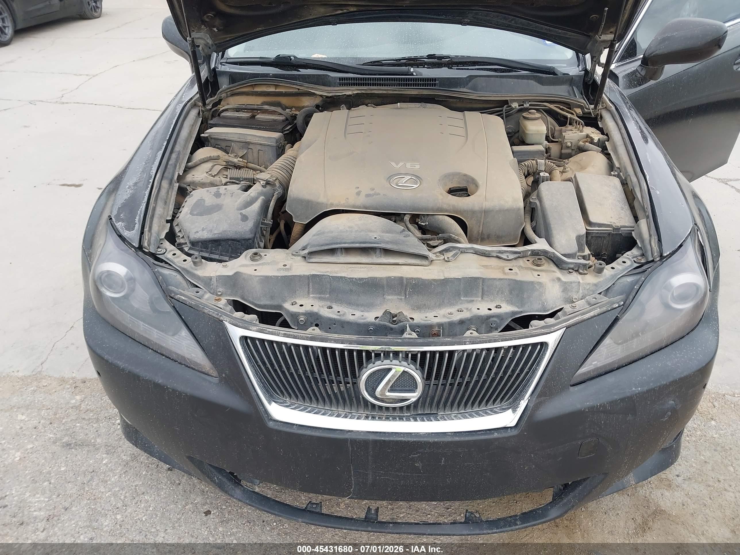2007 Lexus Is 250   Black vin: JTHBK262475044313