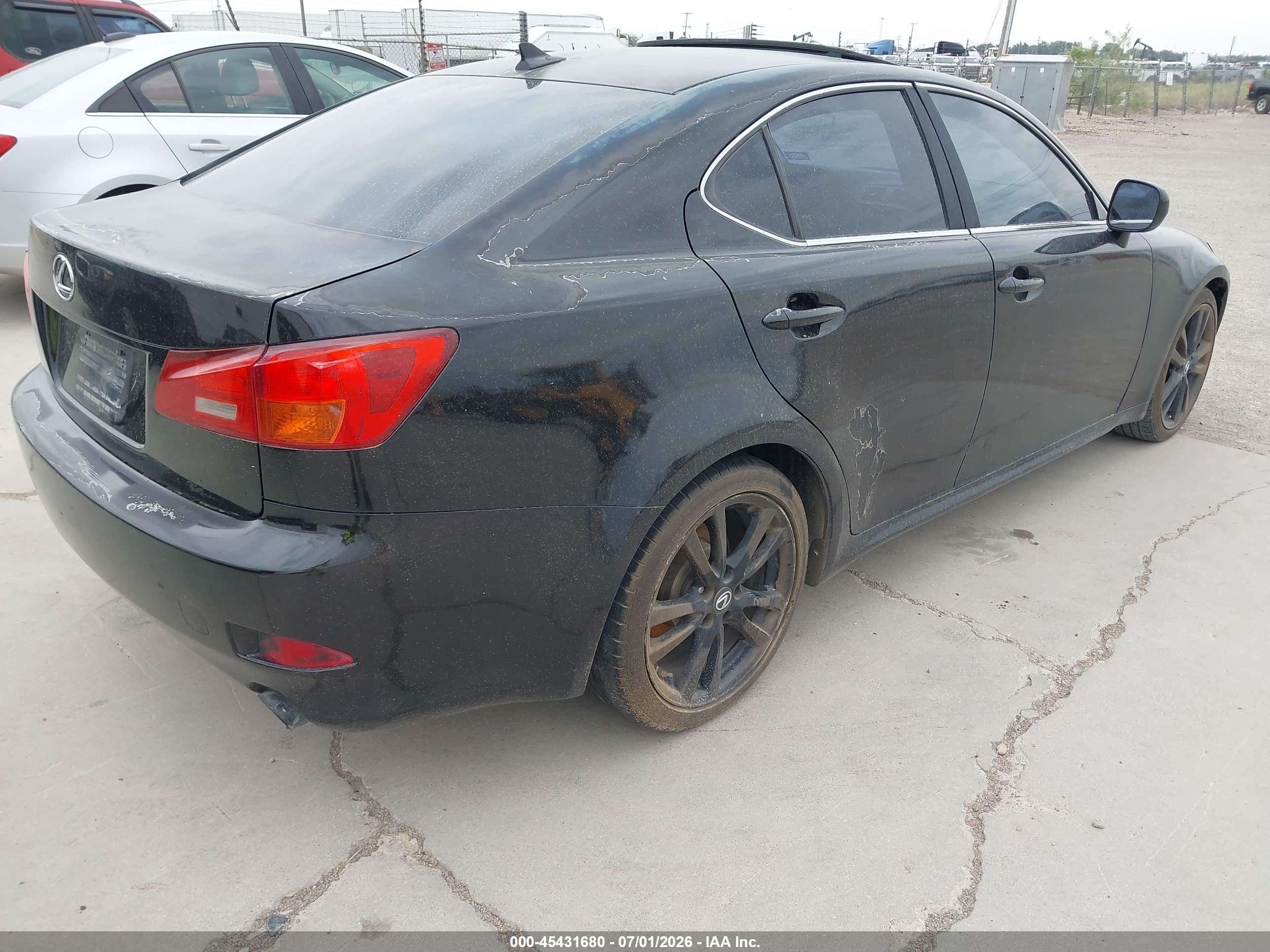 2007 Lexus Is 250   Black vin: JTHBK262475044313