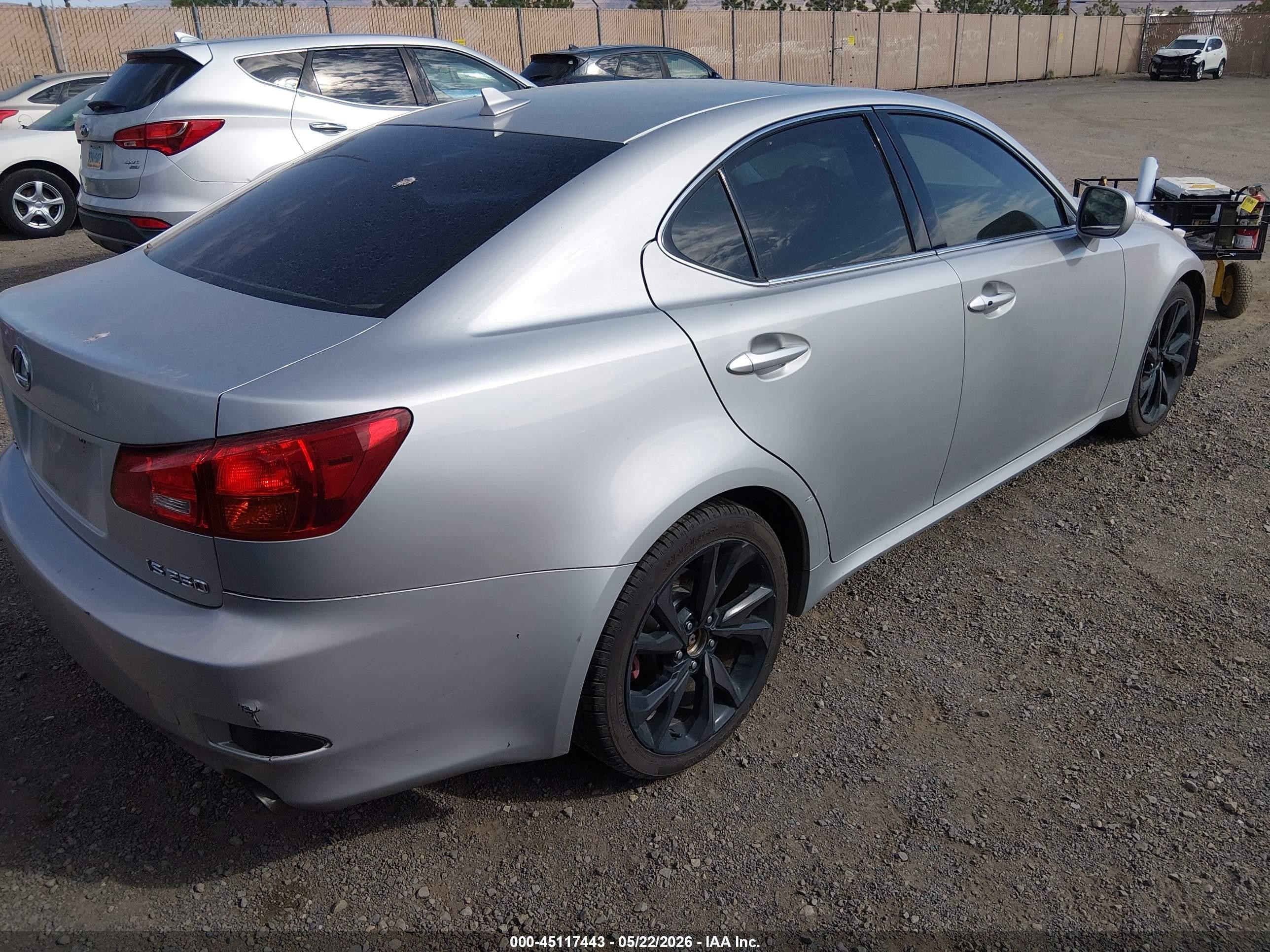2008 Lexus Is 250   Silver vin: JTHBK262482071207
