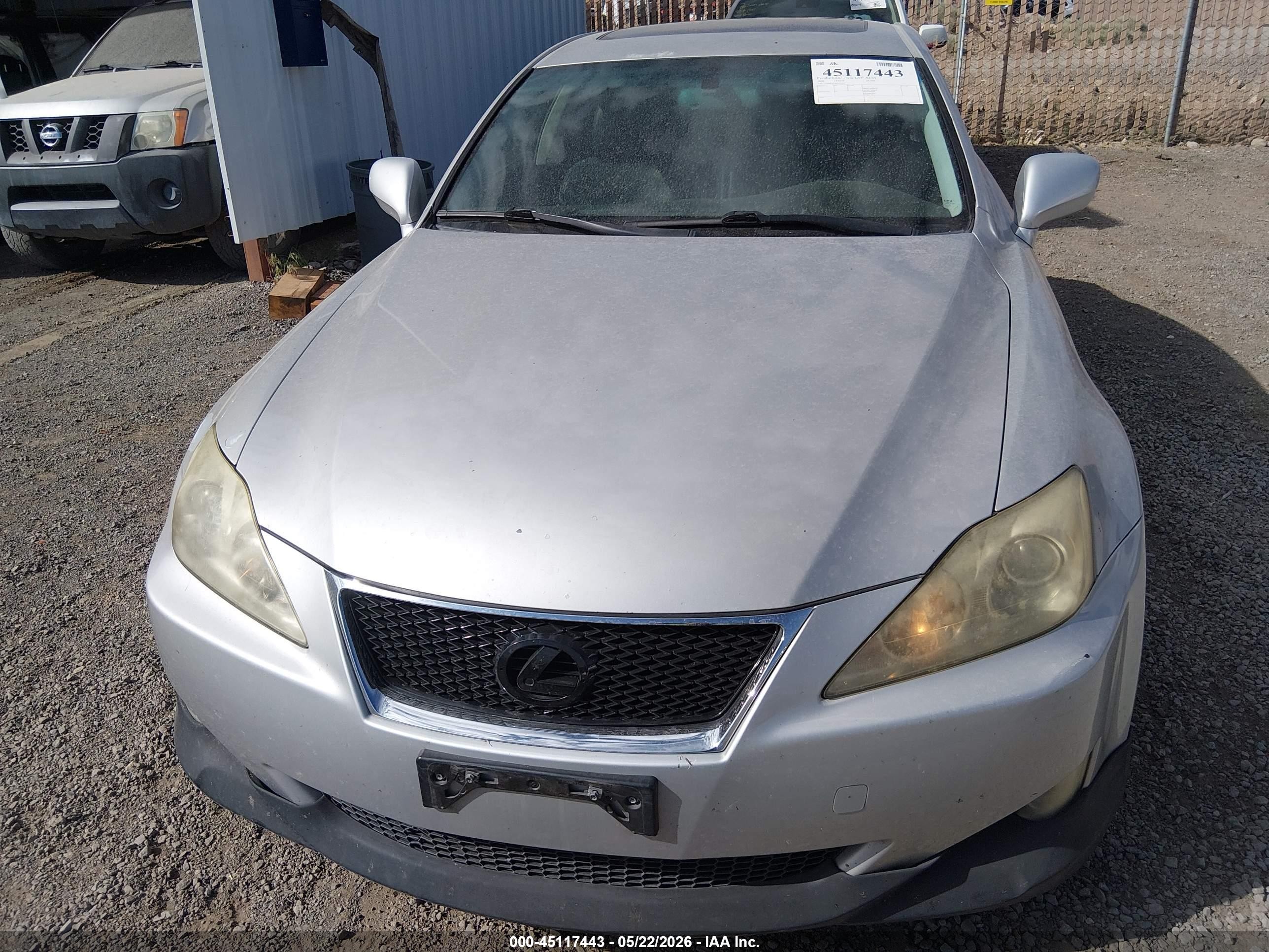 2008 Lexus Is 250   Silver vin: JTHBK262482071207