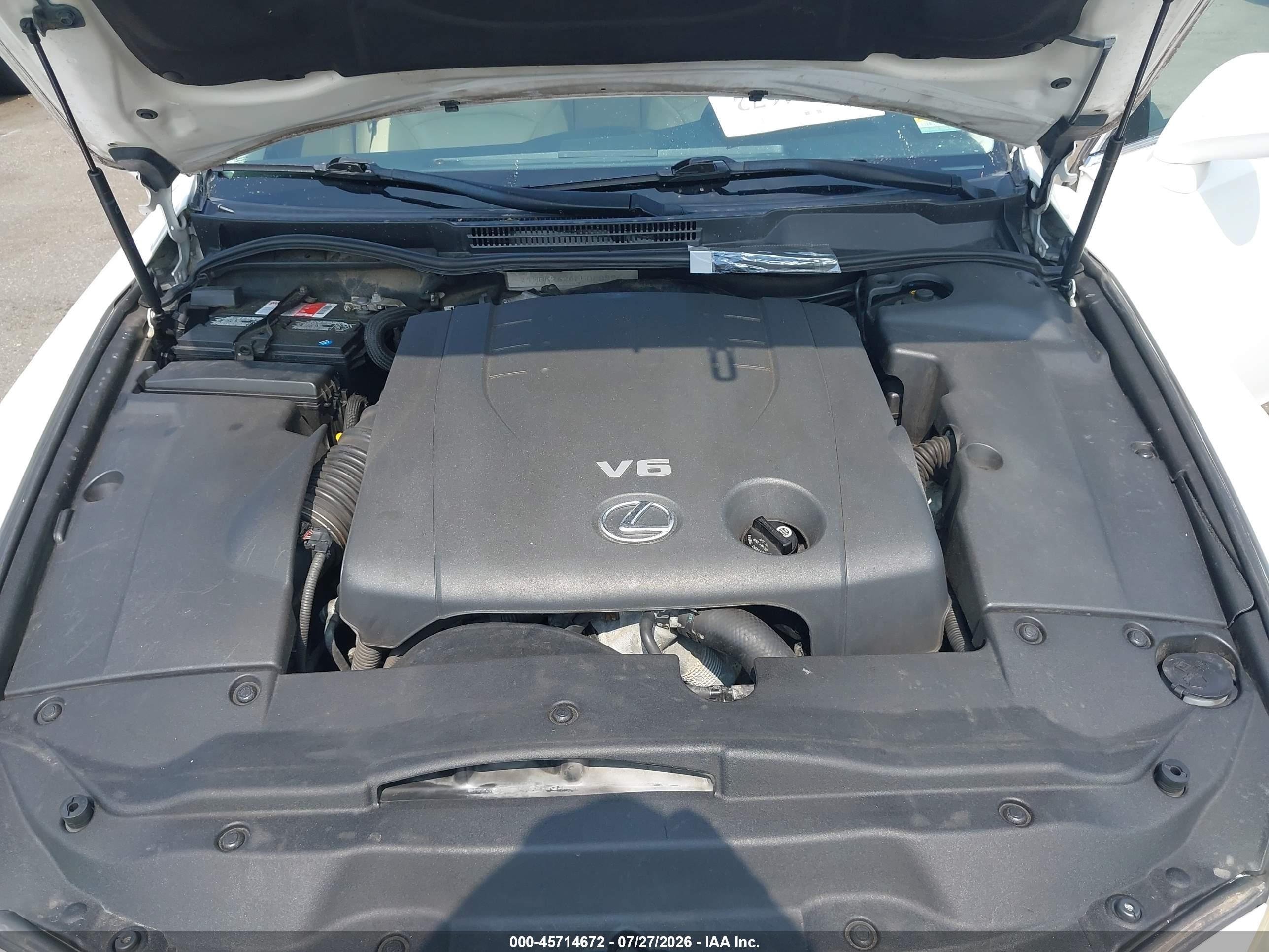 2008 Lexus Is 250   White vin: JTHBK262485060996