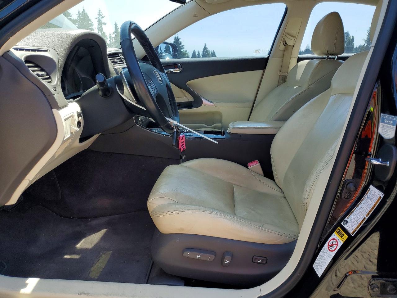 2009 Lexus Is 250 Black vin: JTHBK262495091621