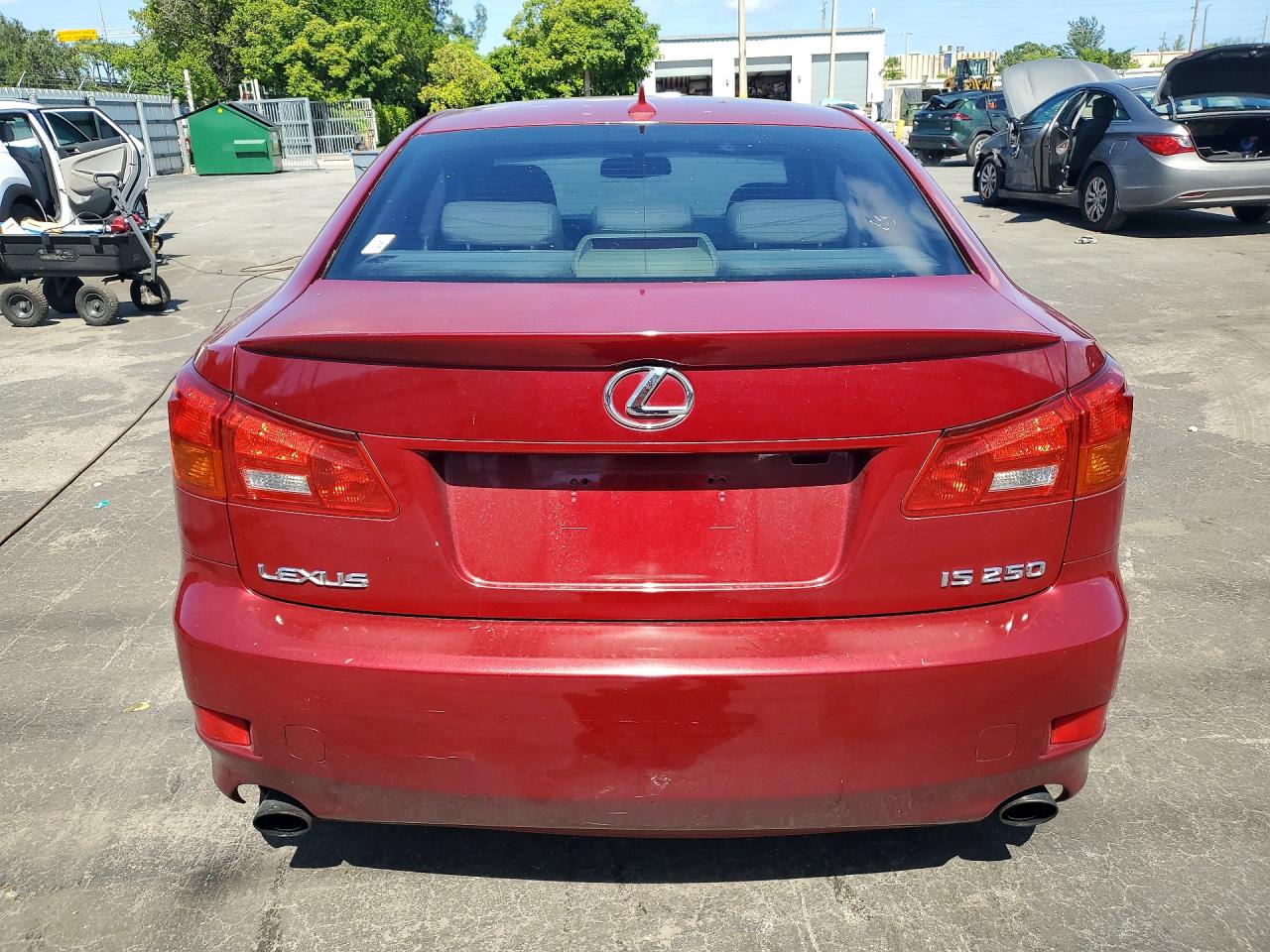 2007 Lexus Is 250 Base Красный vin: JTHBK262572050185
