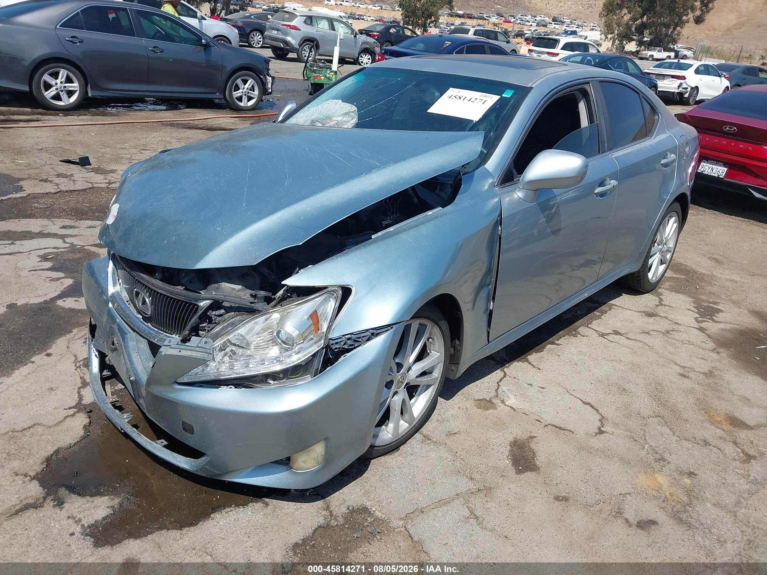 2007 Lexus Is 250 Silver vin: JTHBK262575048077