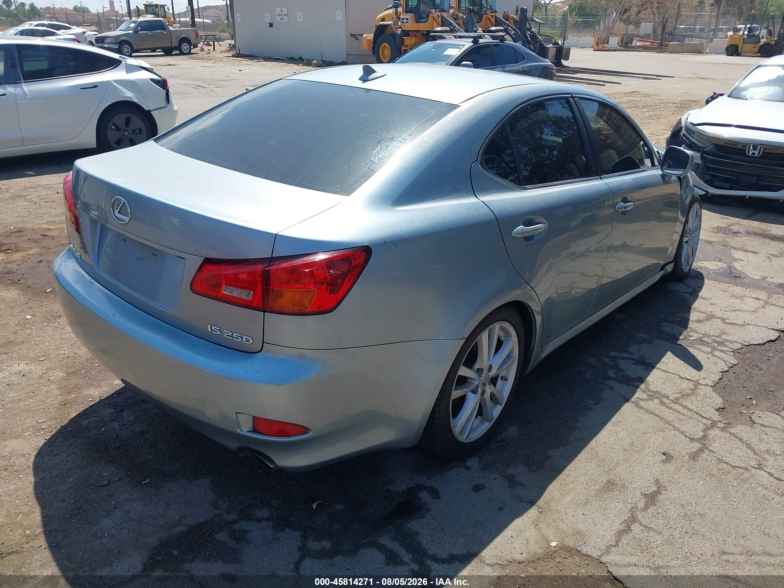 2007 Lexus Is 250 Silver vin: JTHBK262575048077