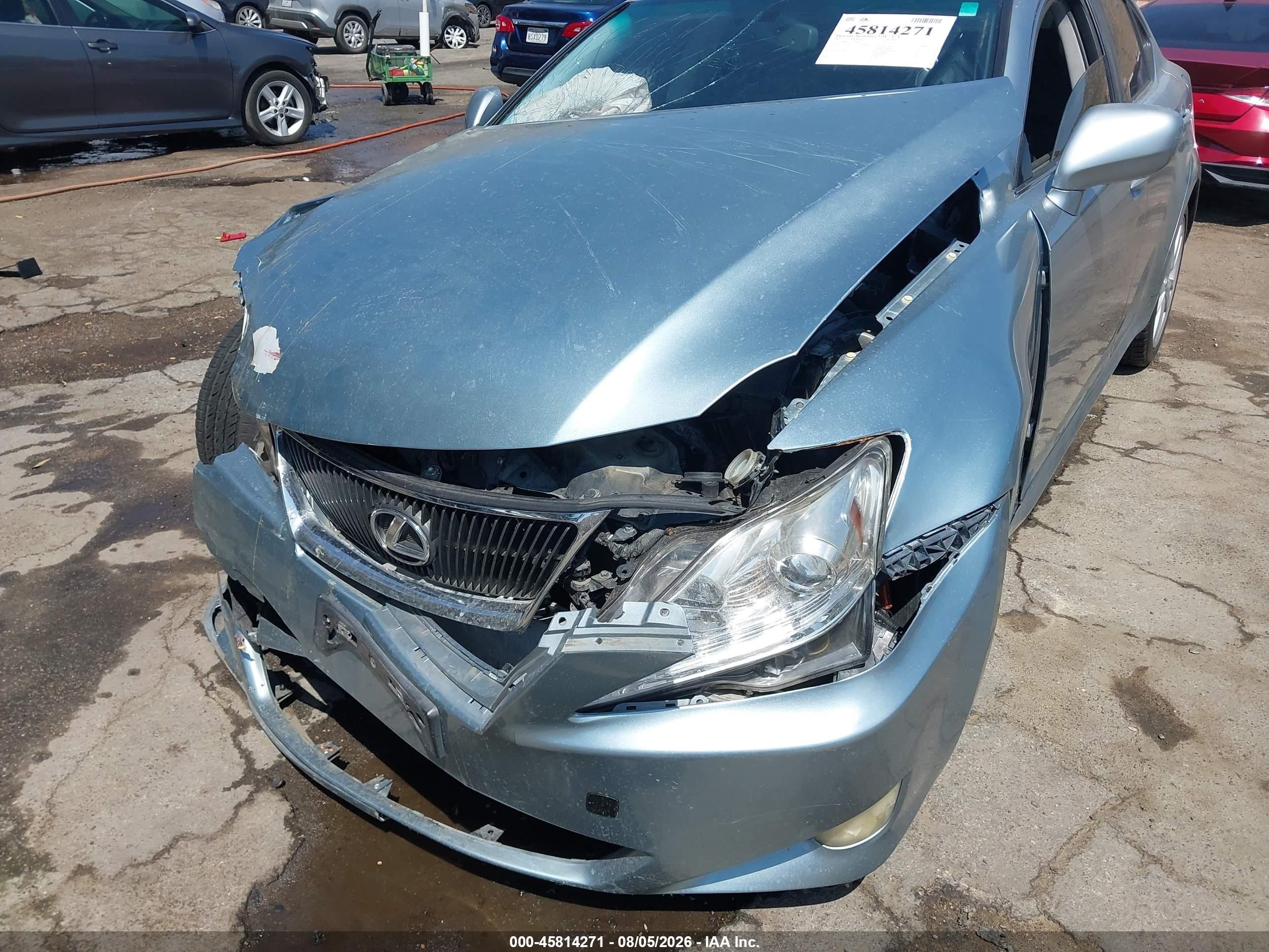 2007 Lexus Is 250 Silver vin: JTHBK262575048077
