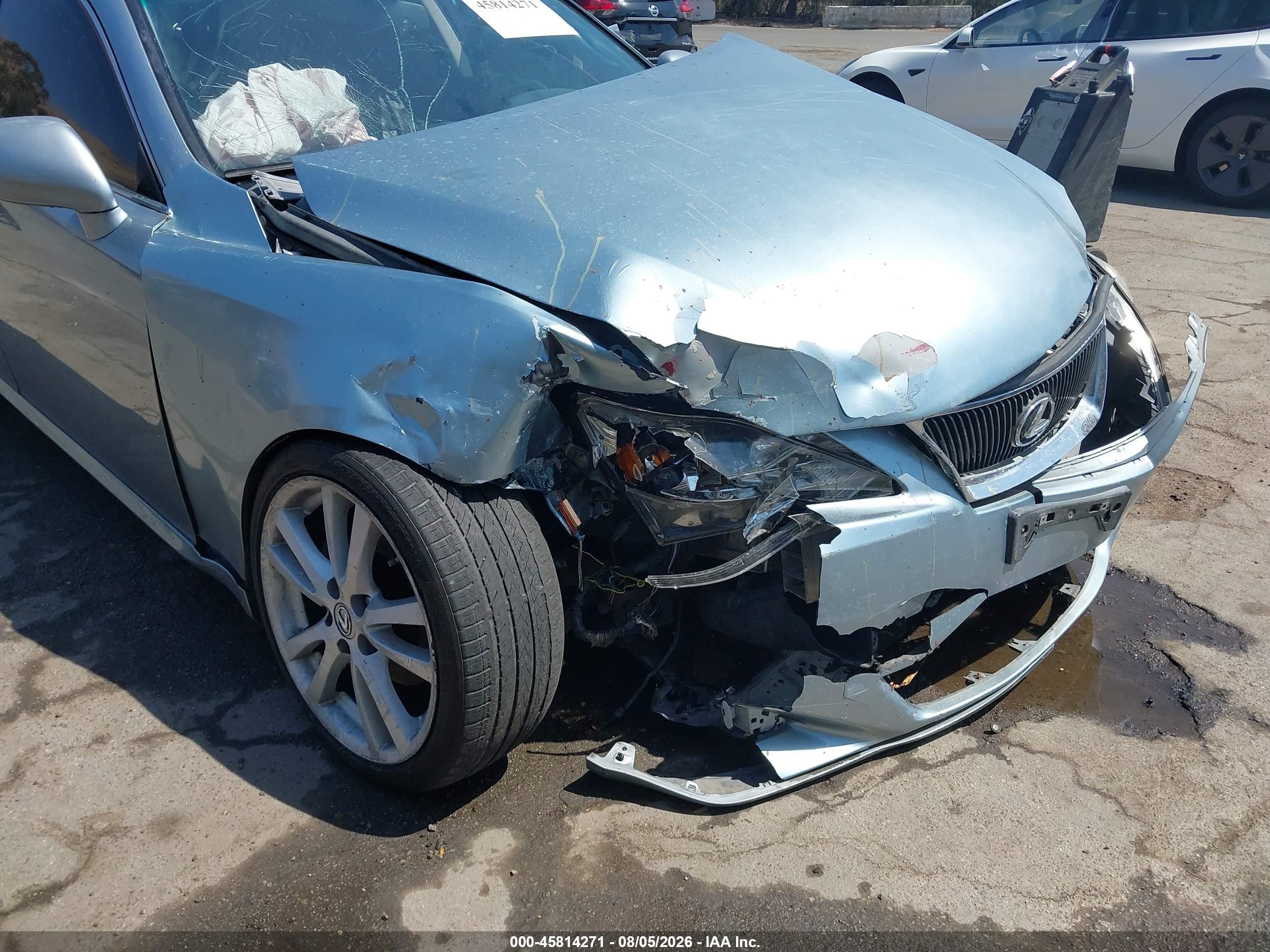 2007 Lexus Is 250 Silver vin: JTHBK262575048077