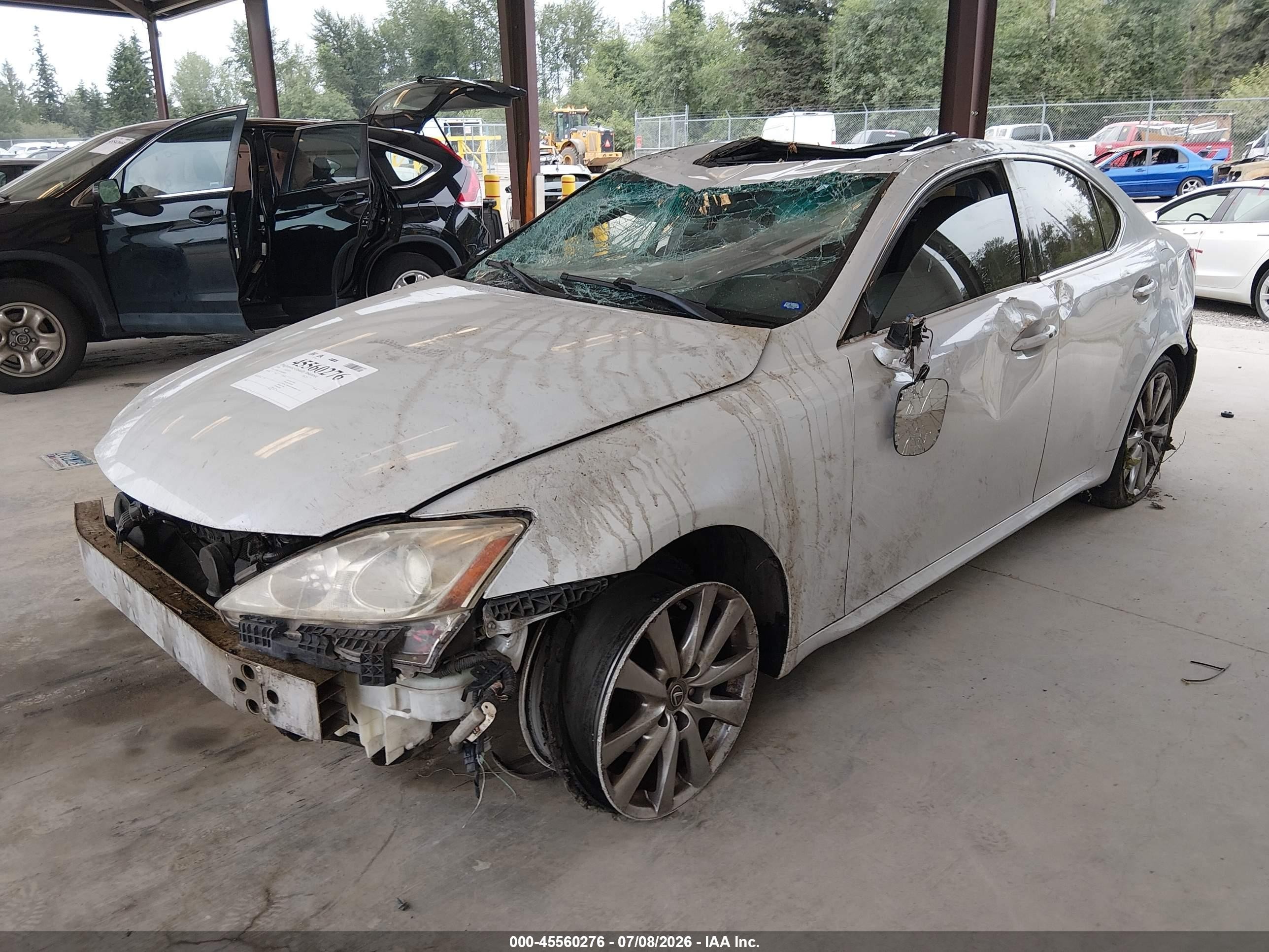2008 Lexus Is 250   White vin: JTHBK262582068901