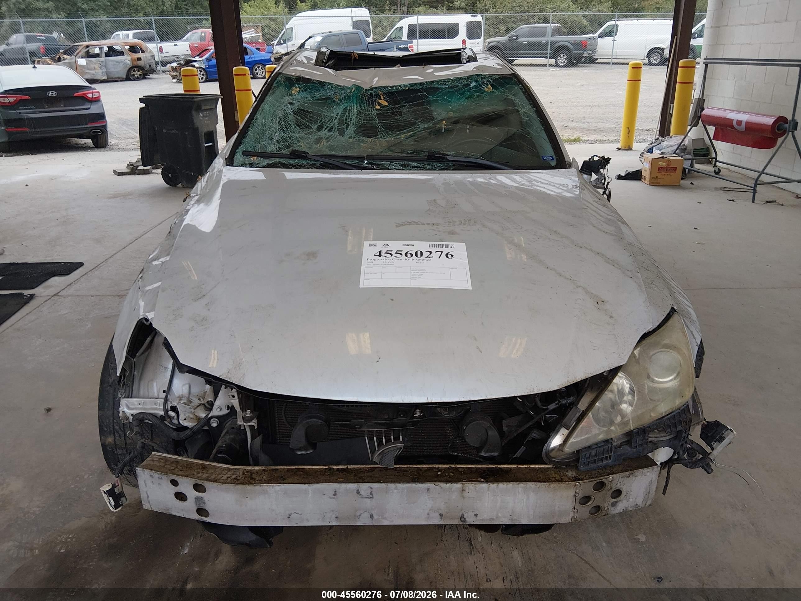 2008 Lexus Is 250   White vin: JTHBK262582068901