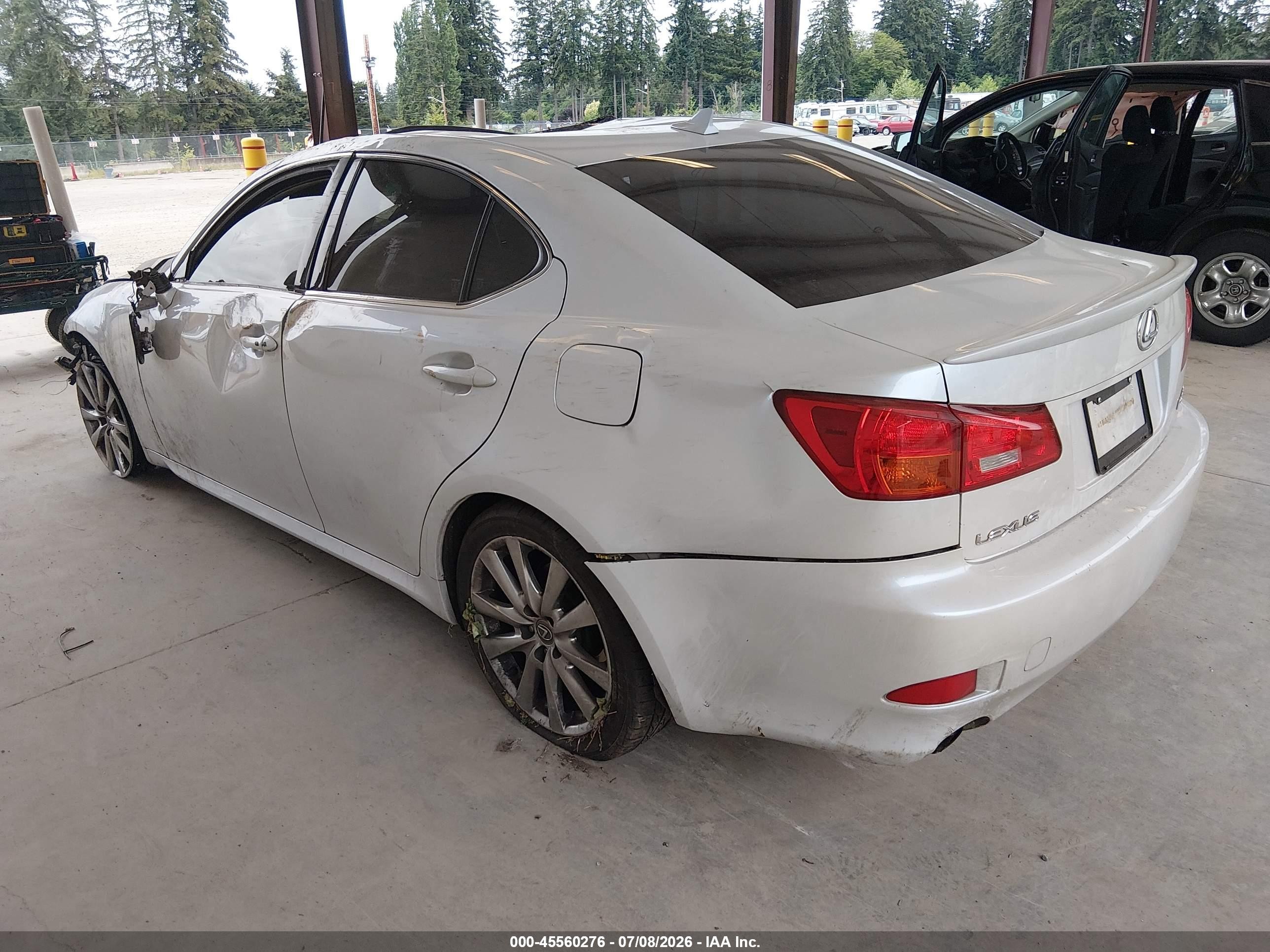 2008 Lexus Is 250   White vin: JTHBK262582068901