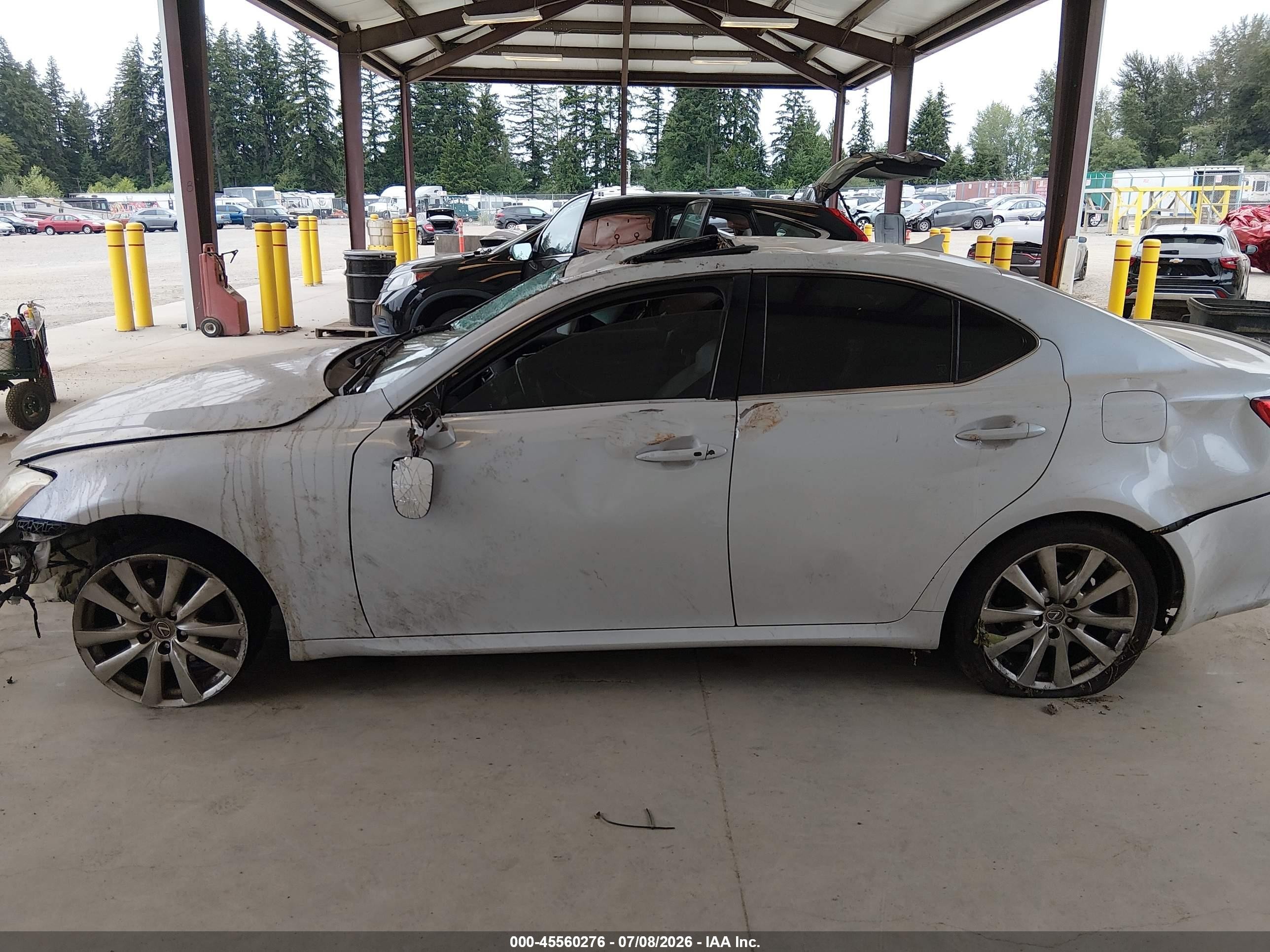 2008 Lexus Is 250   White vin: JTHBK262582068901