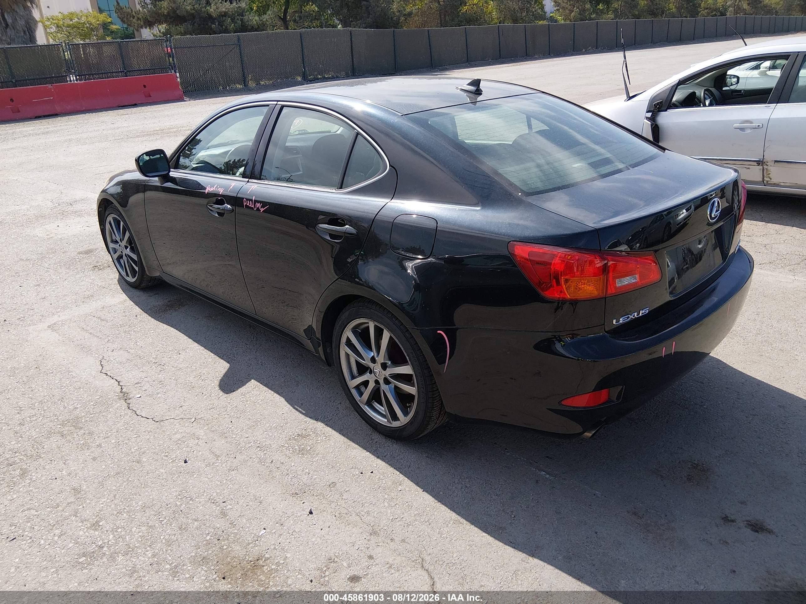 2008 Lexus Is 250   Black vin: JTHBK262585064068