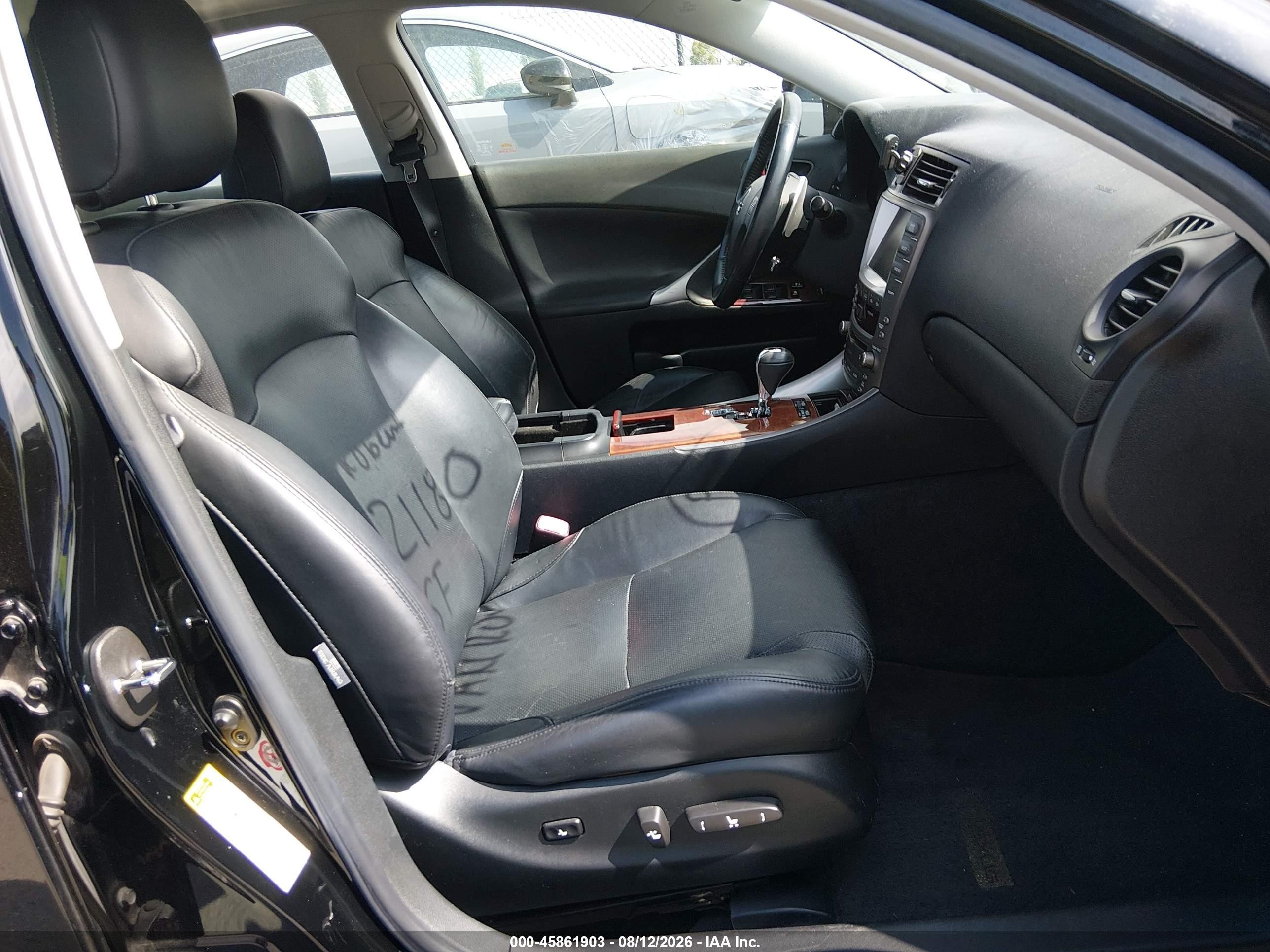 2008 Lexus Is 250   Black vin: JTHBK262585064068