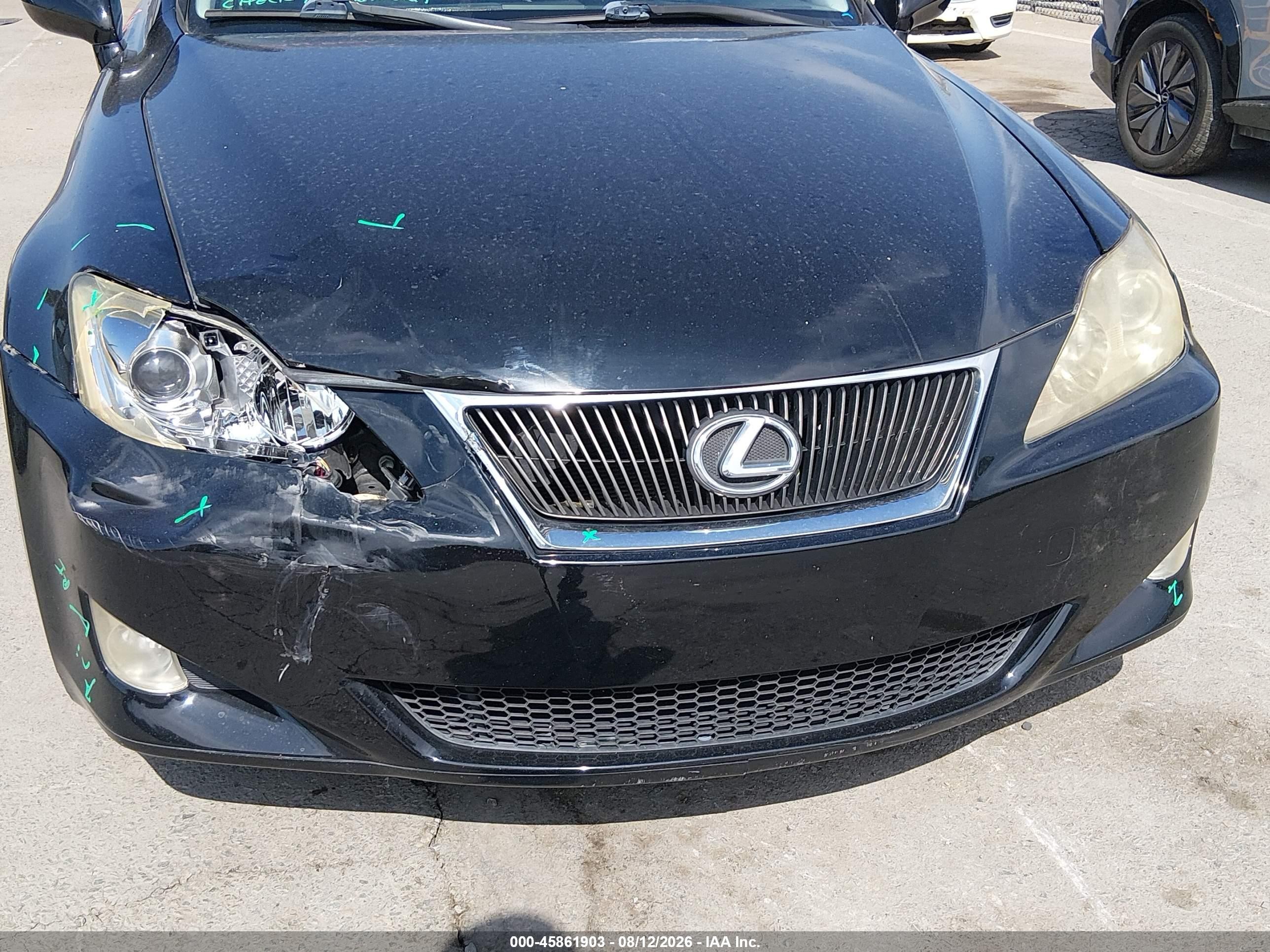 2008 Lexus Is 250   Black vin: JTHBK262585064068