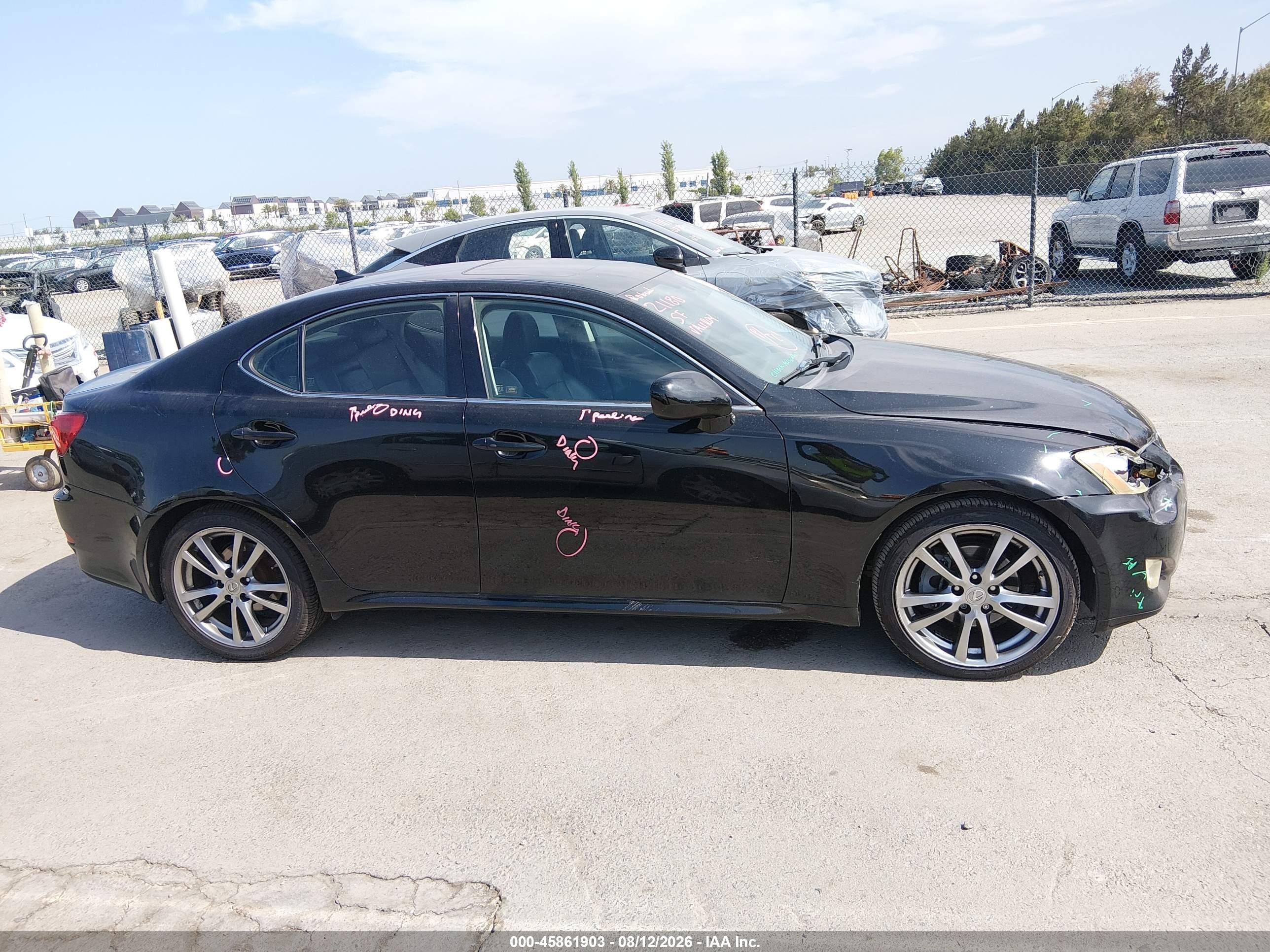 2008 Lexus Is 250   Black vin: JTHBK262585064068