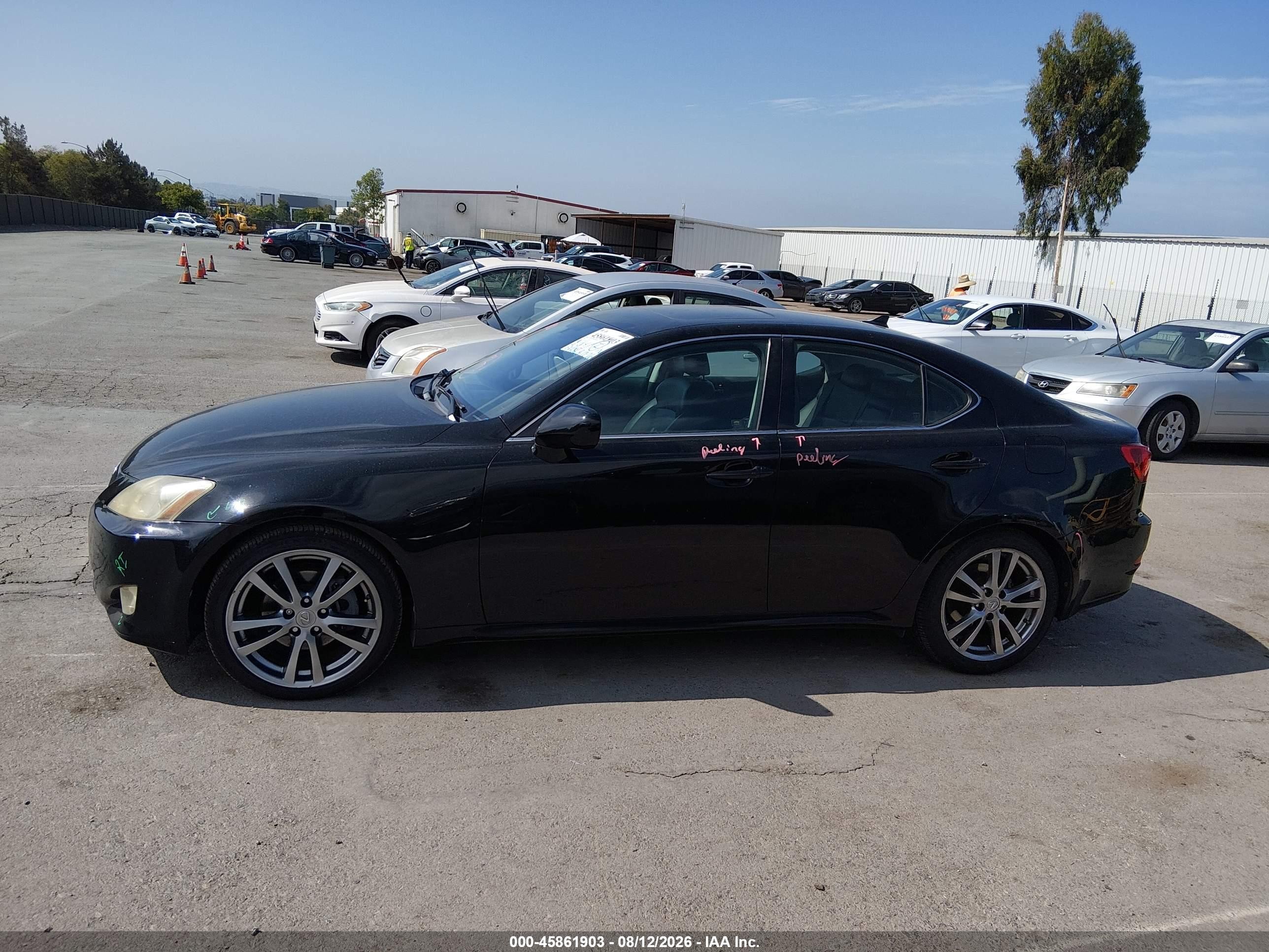 2008 Lexus Is 250   Black vin: JTHBK262585064068