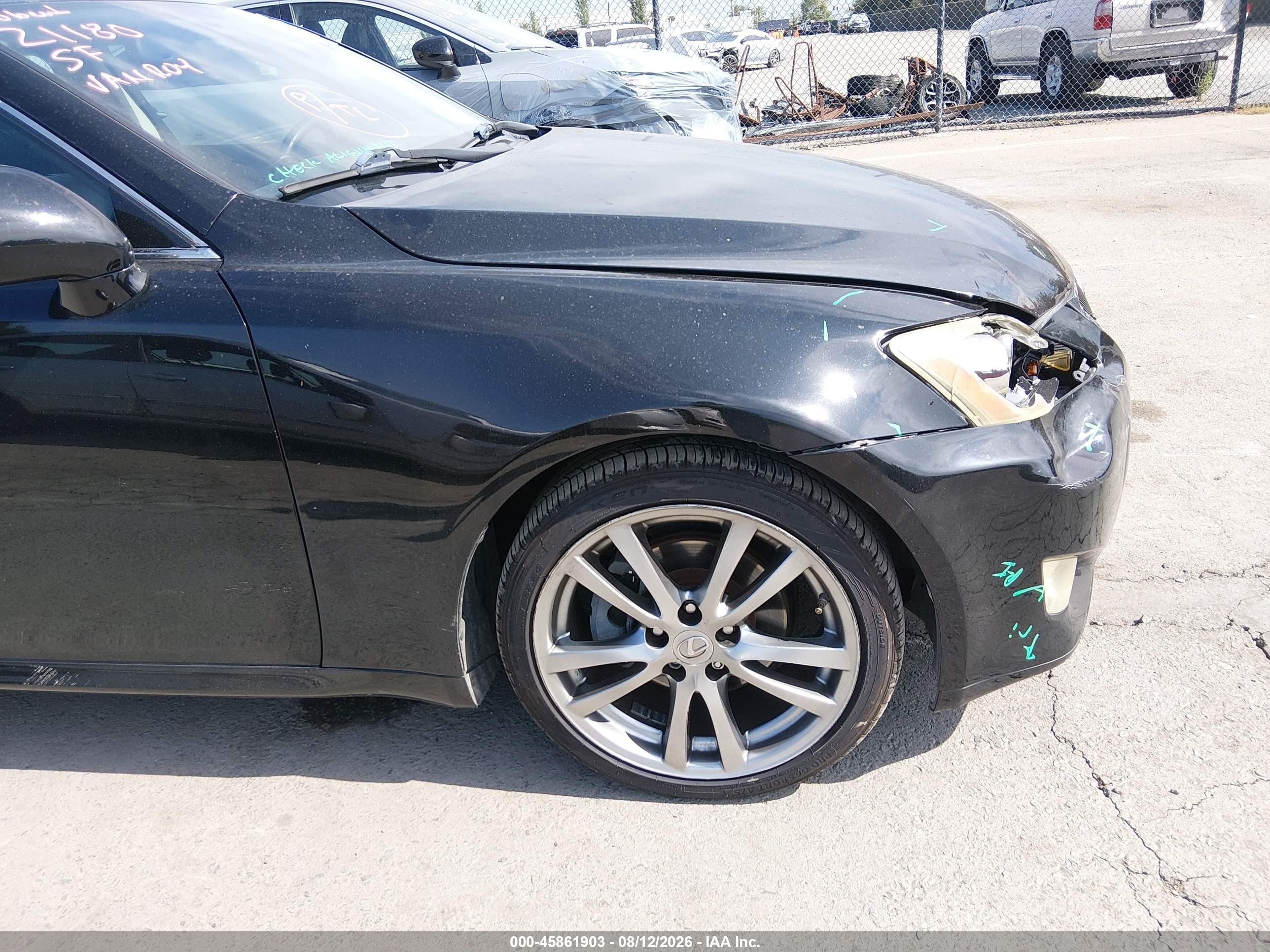 2008 Lexus Is 250   Black vin: JTHBK262585064068