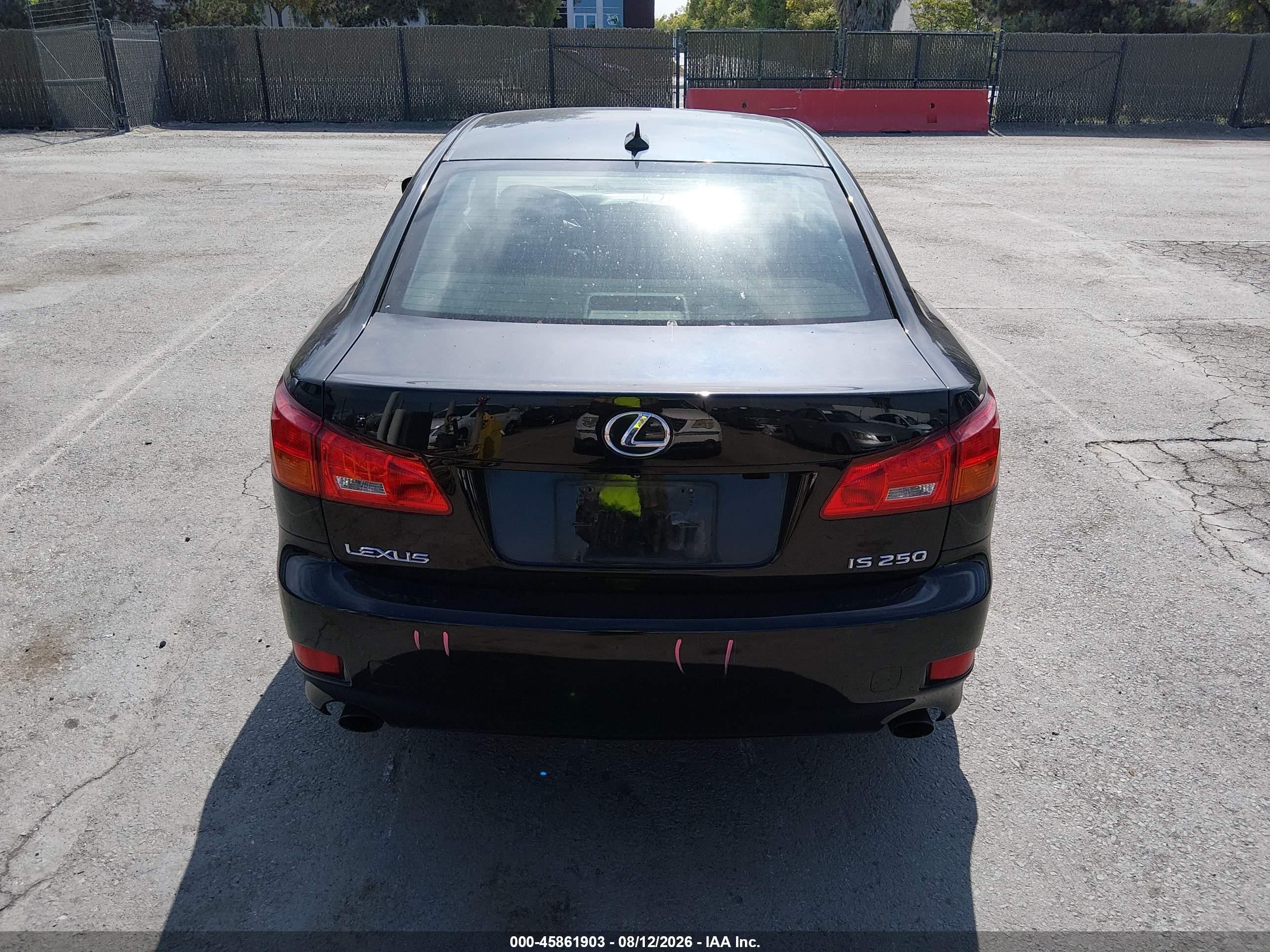 2008 Lexus Is 250   Black vin: JTHBK262585064068