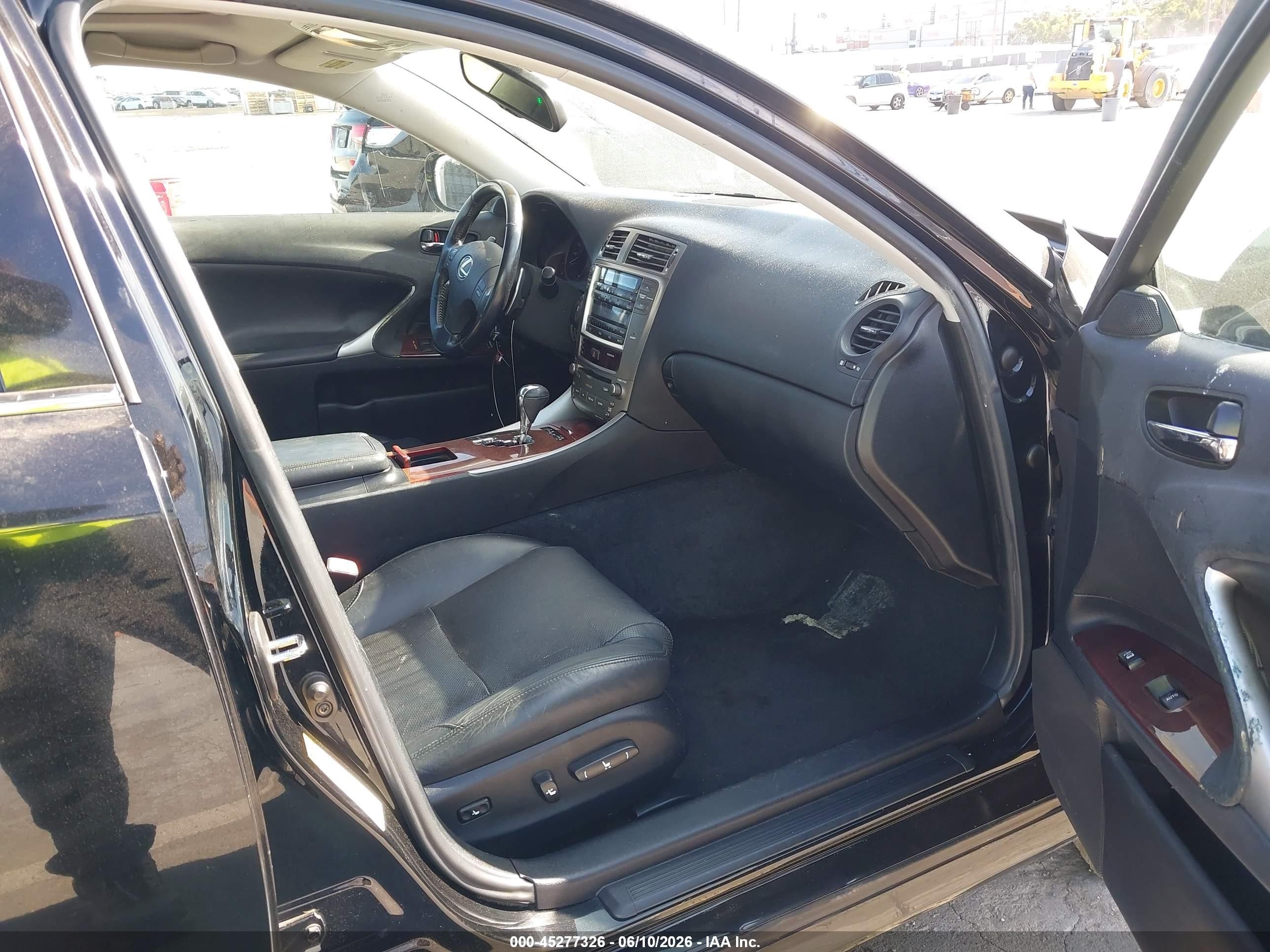 2008 Lexus Is 250 Black vin: JTHBK262585067908