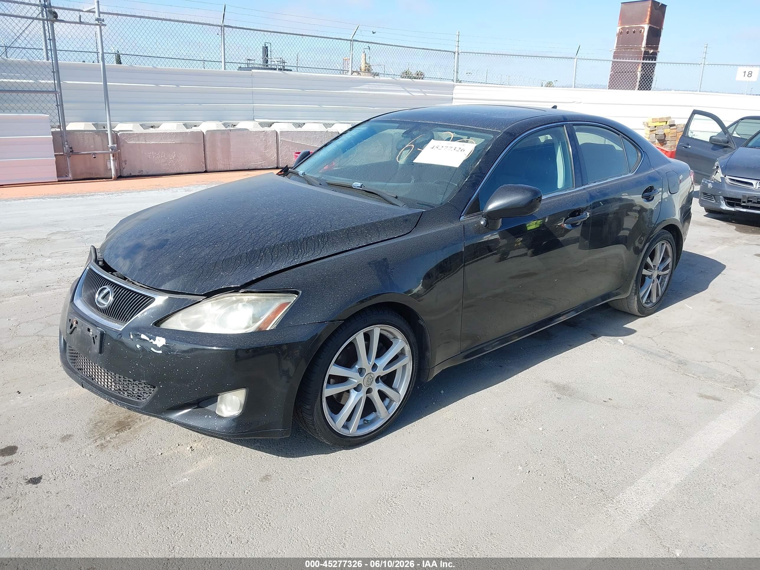 2008 Lexus Is 250 Black vin: JTHBK262585067908