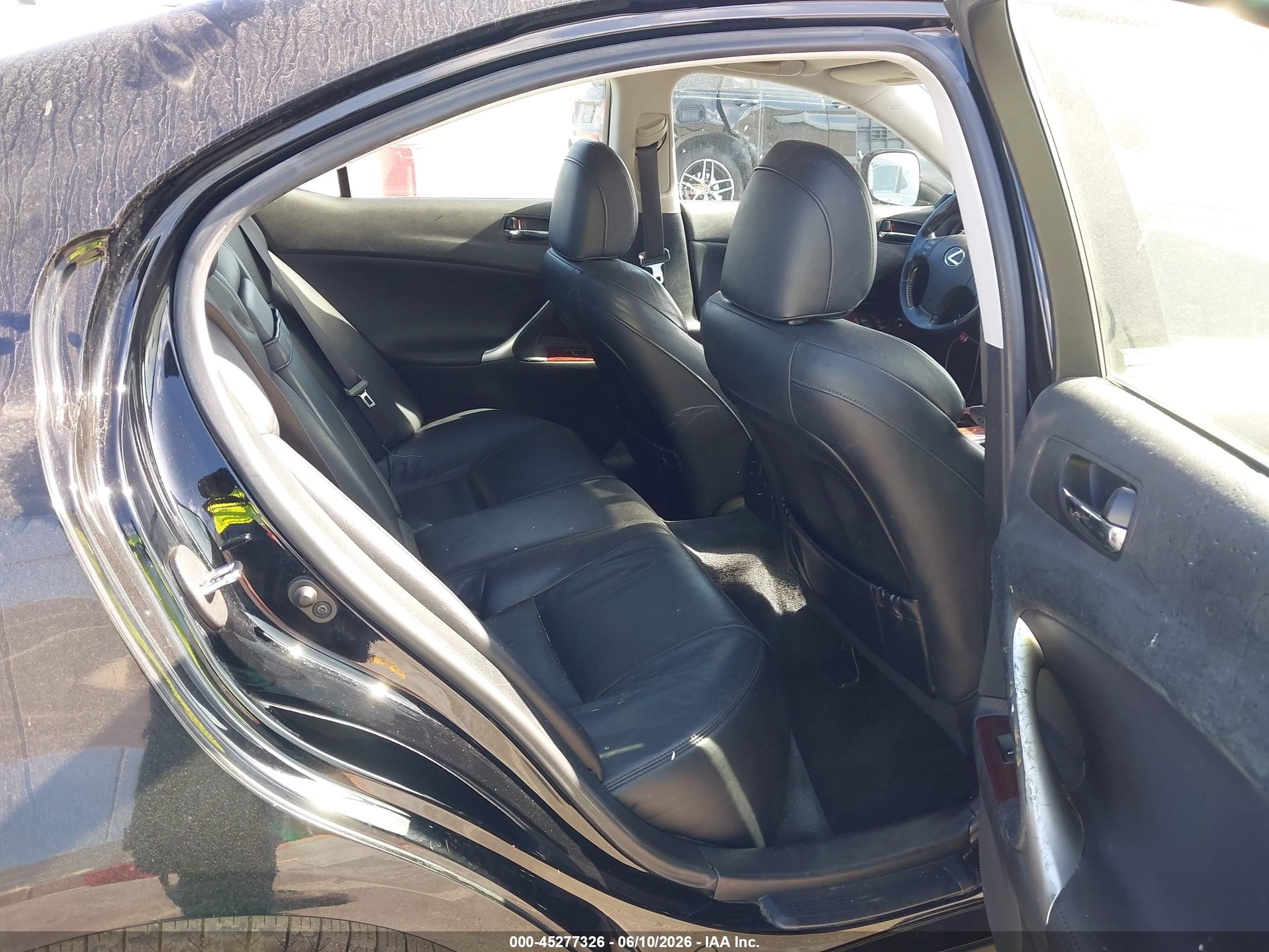 2008 Lexus Is 250 Black vin: JTHBK262585067908