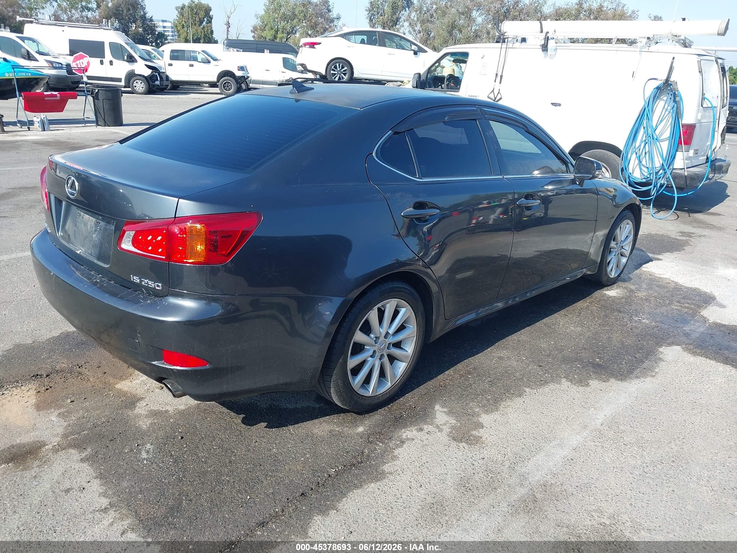 2009 Lexus Is 250   Black vin: JTHBK262592093072
