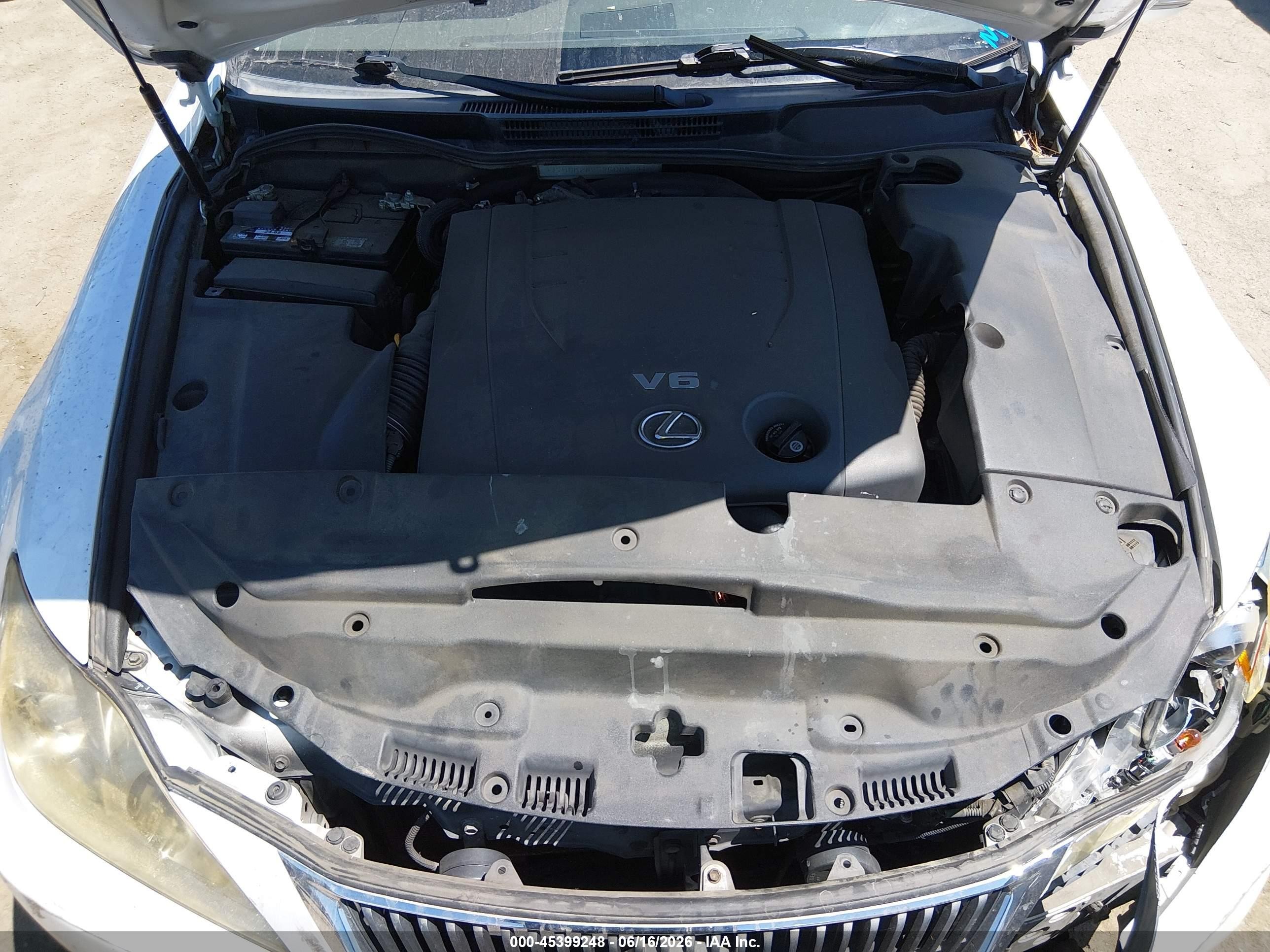 2009 Lexus Is 250   White vin: JTHBK262595088341