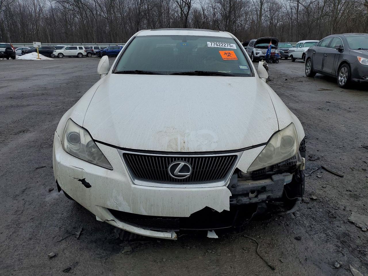 2007 Lexus Is 250 White vin: JTHBK262672031953