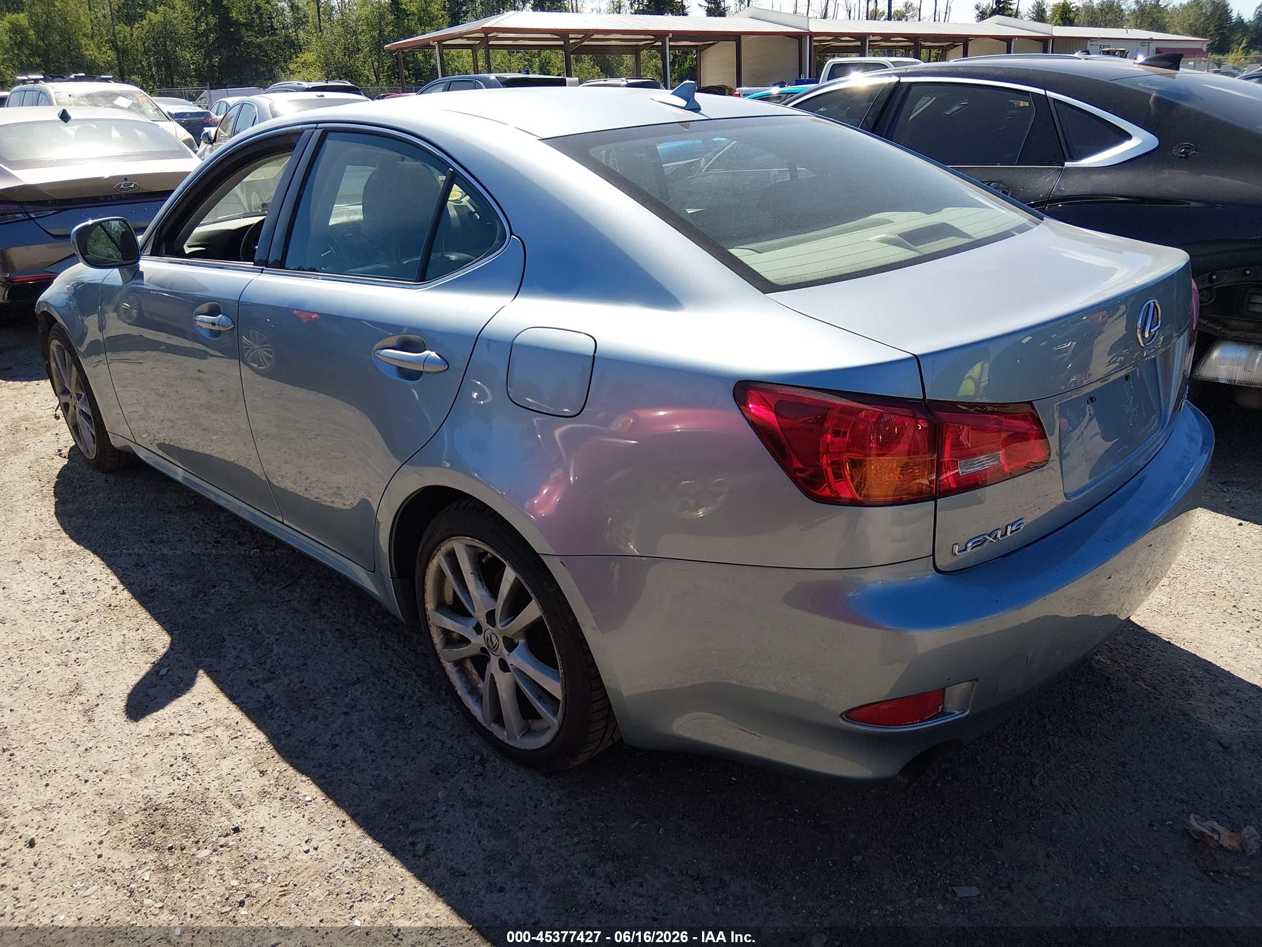 2007 Lexus Is 250 Silver vin: JTHBK262672033766