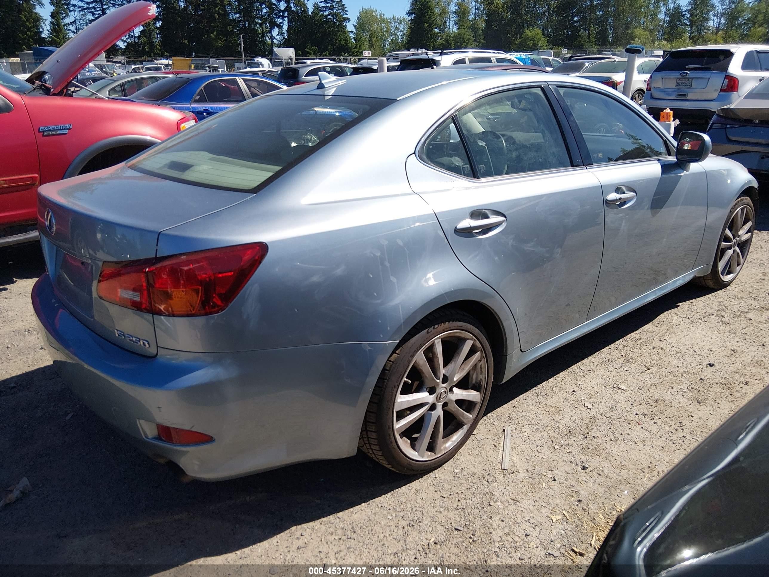 2007 Lexus Is 250 Silver vin: JTHBK262672033766