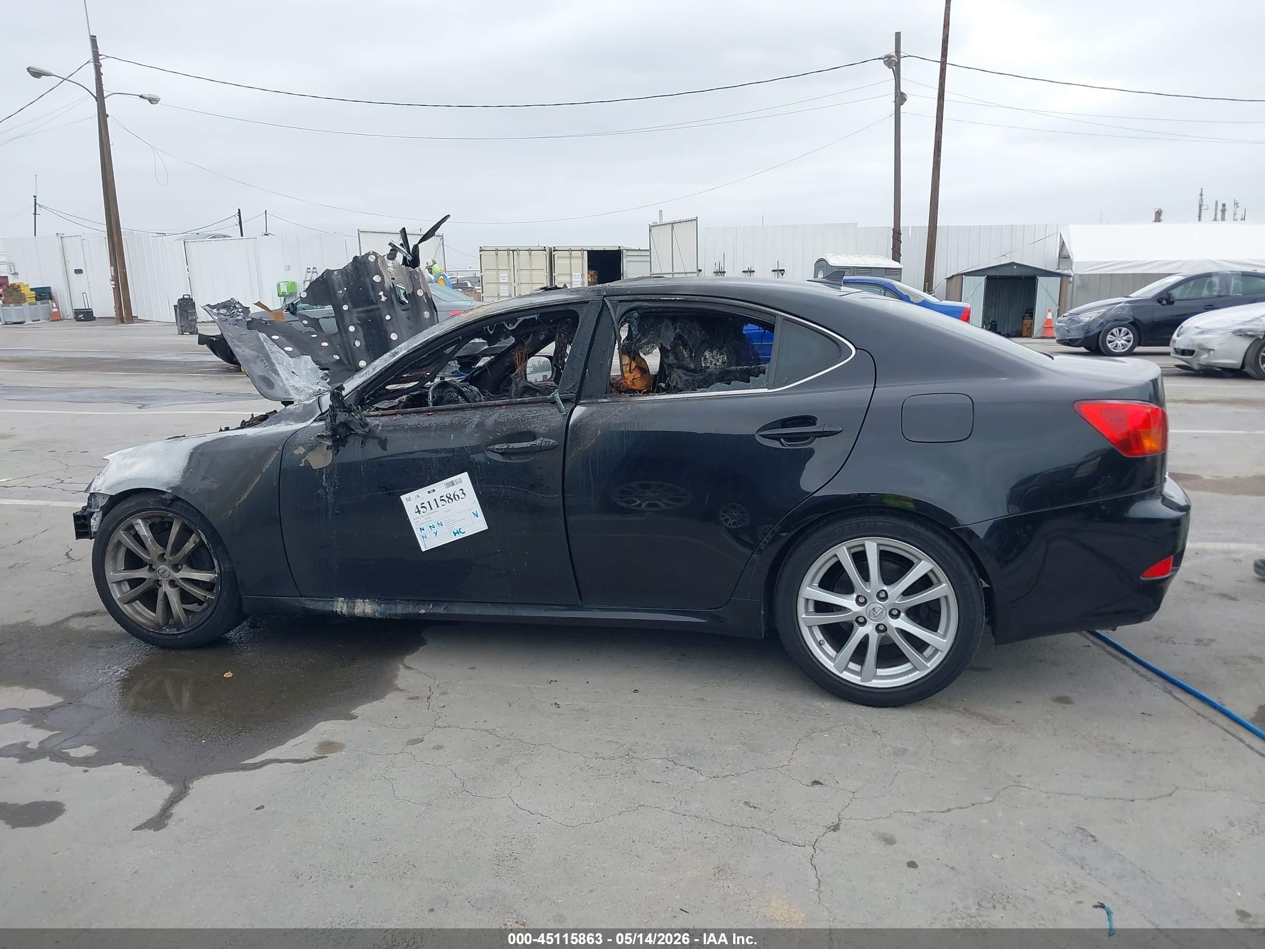 2007 Lexus Is 250 Black vin: JTHBK262672054892