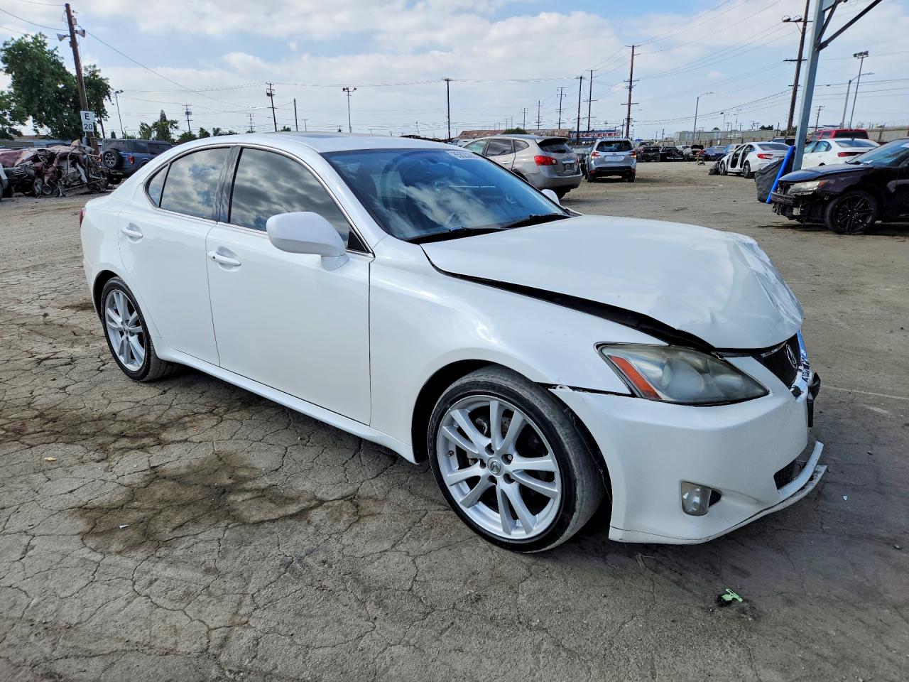 2007 Lexus Is 250 White vin: JTHBK262675044975