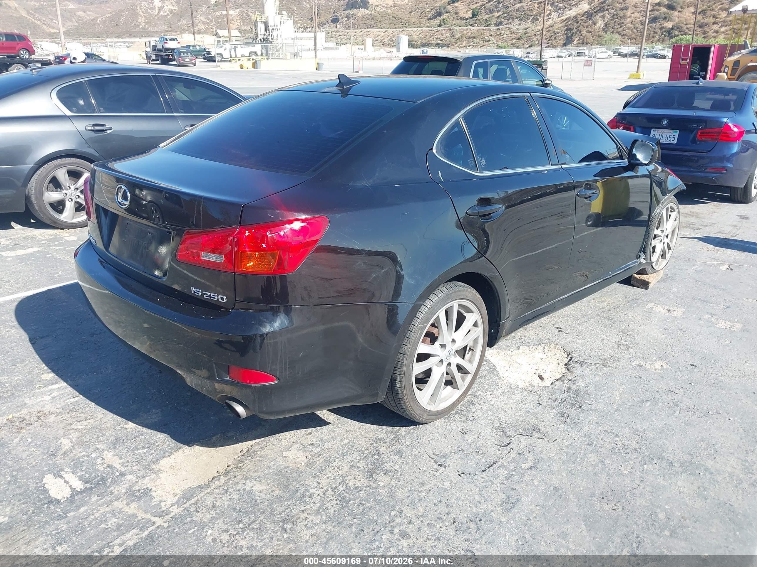 2007 Lexus Is 250   Черный vin: JTHBK262675047598