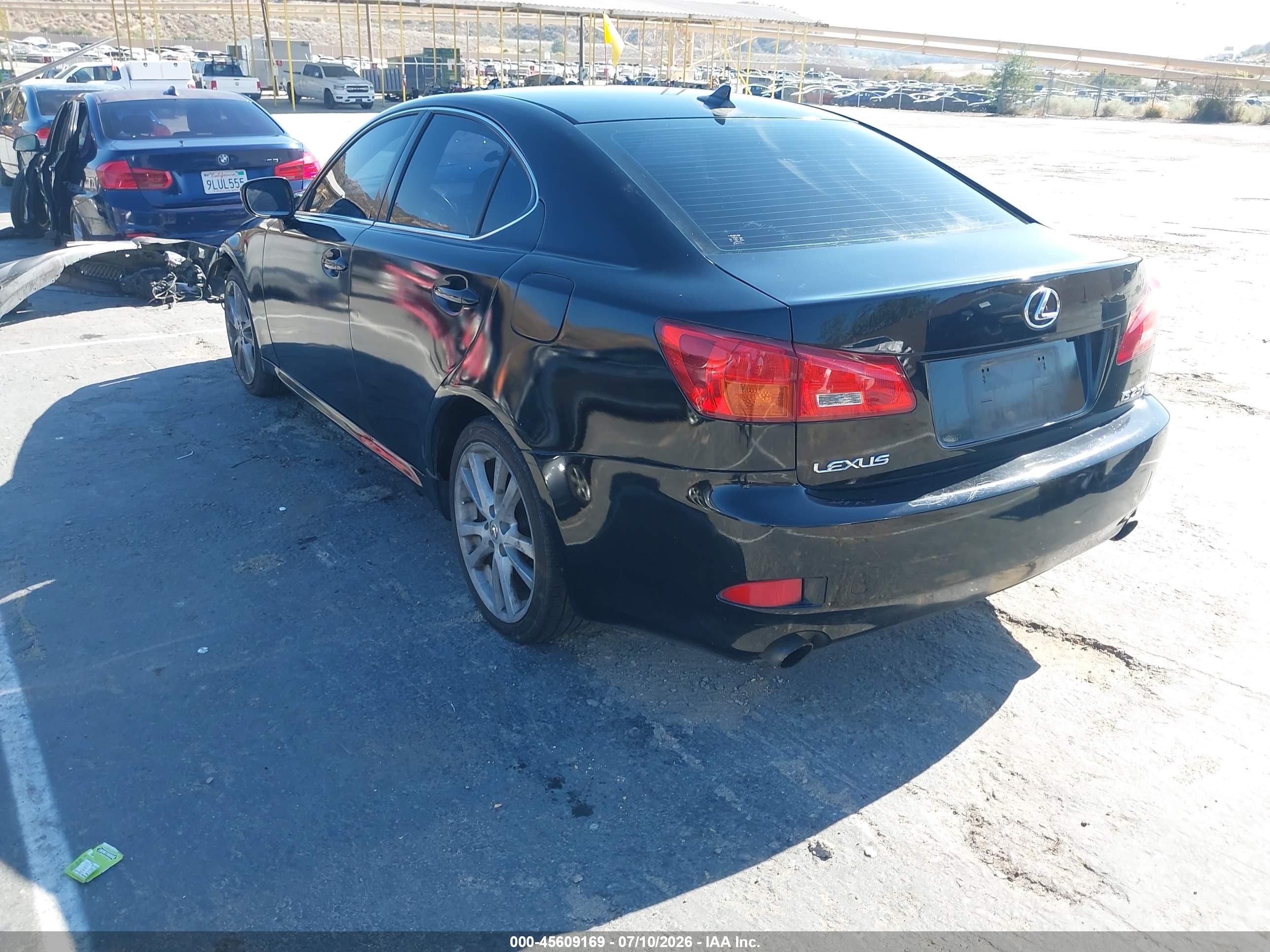 2007 Lexus Is 250   Черный vin: JTHBK262675047598