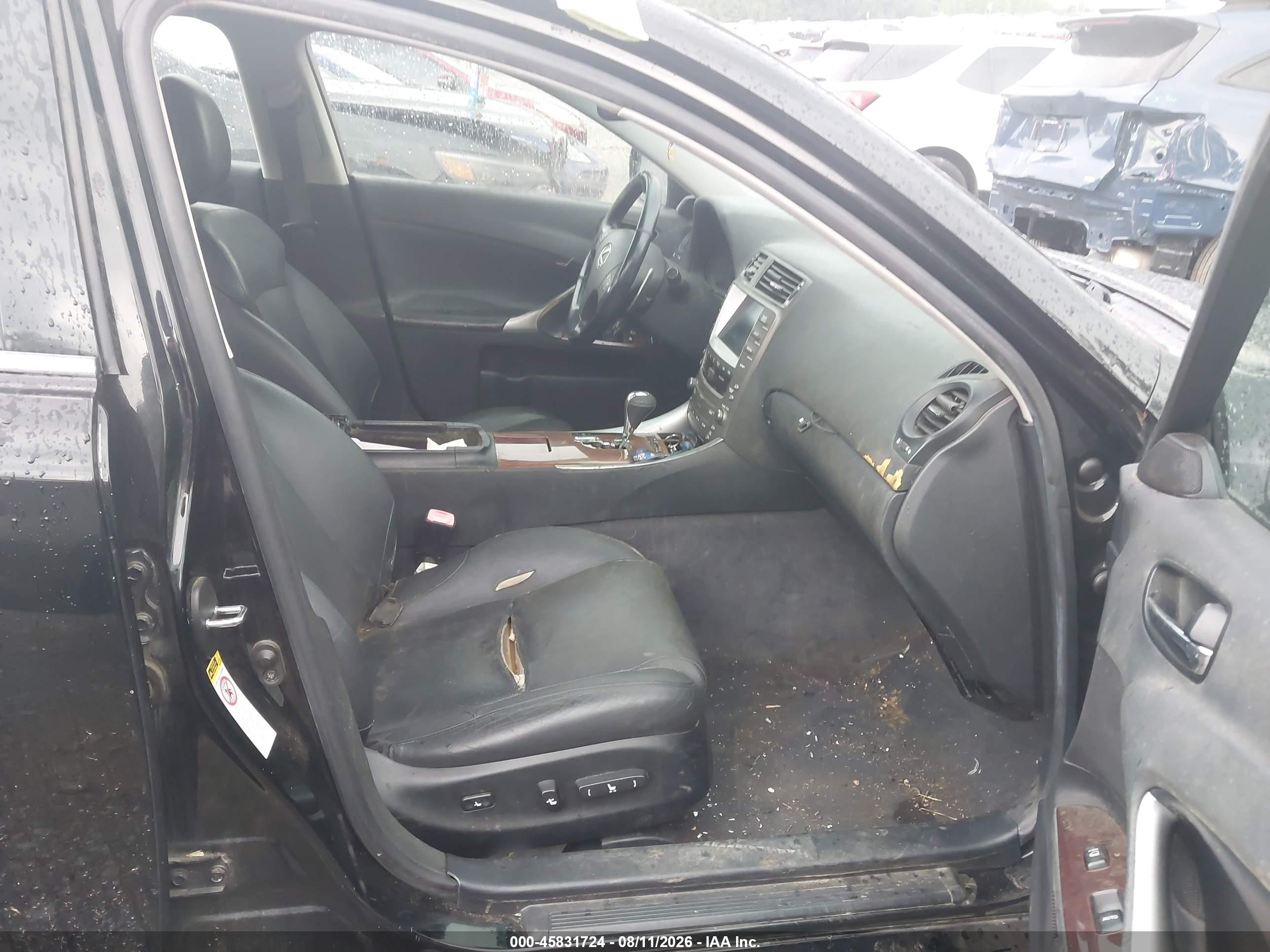 2008 Lexus Is 250 Черный vin: JTHBK262682066705
