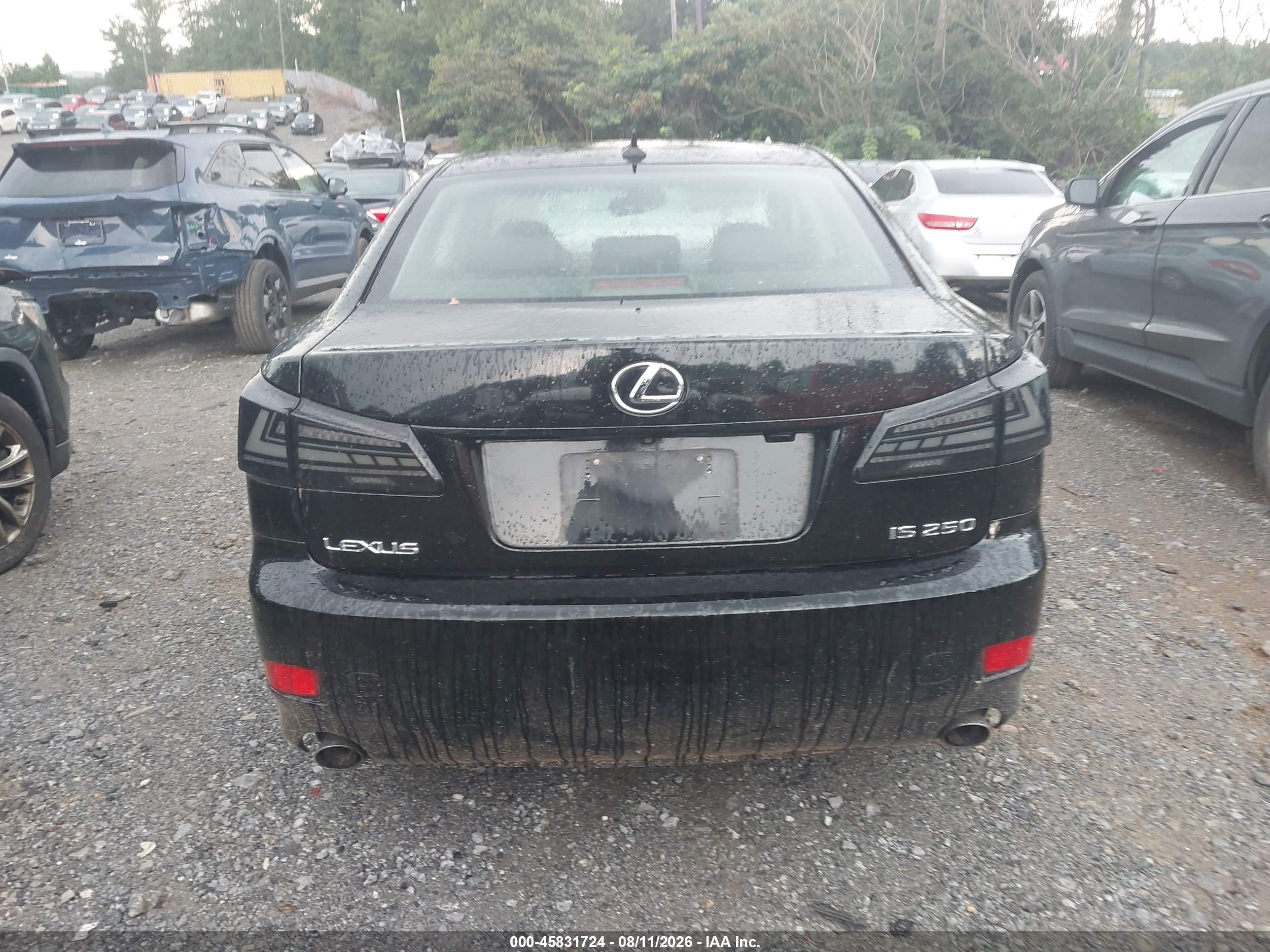 2008 Lexus Is 250 Черный vin: JTHBK262682066705